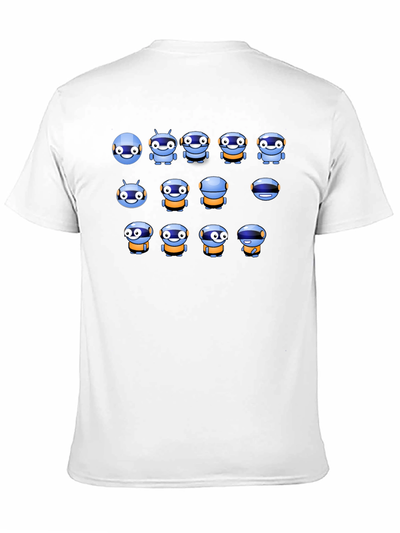 Robot Array Black Tee - Unique Design