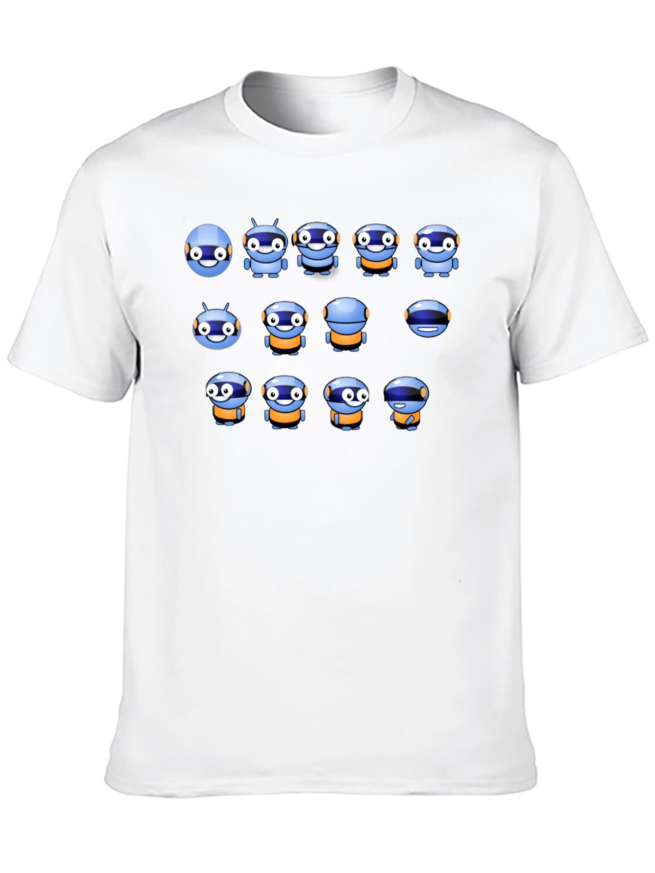 Robot Array Black Tee - Unique Design