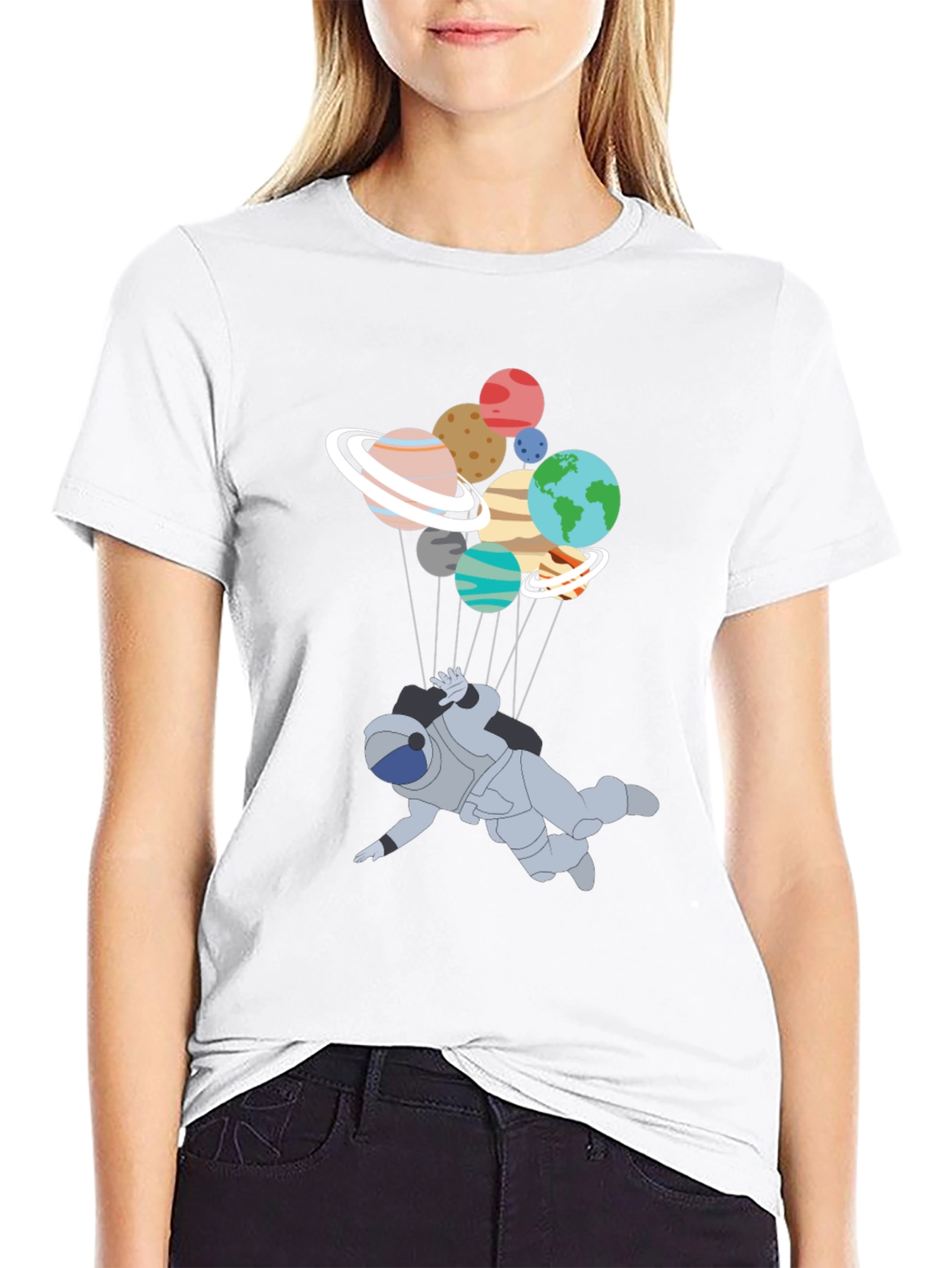 Astronaut Planet T-Shirt - Unique Graphic Tee