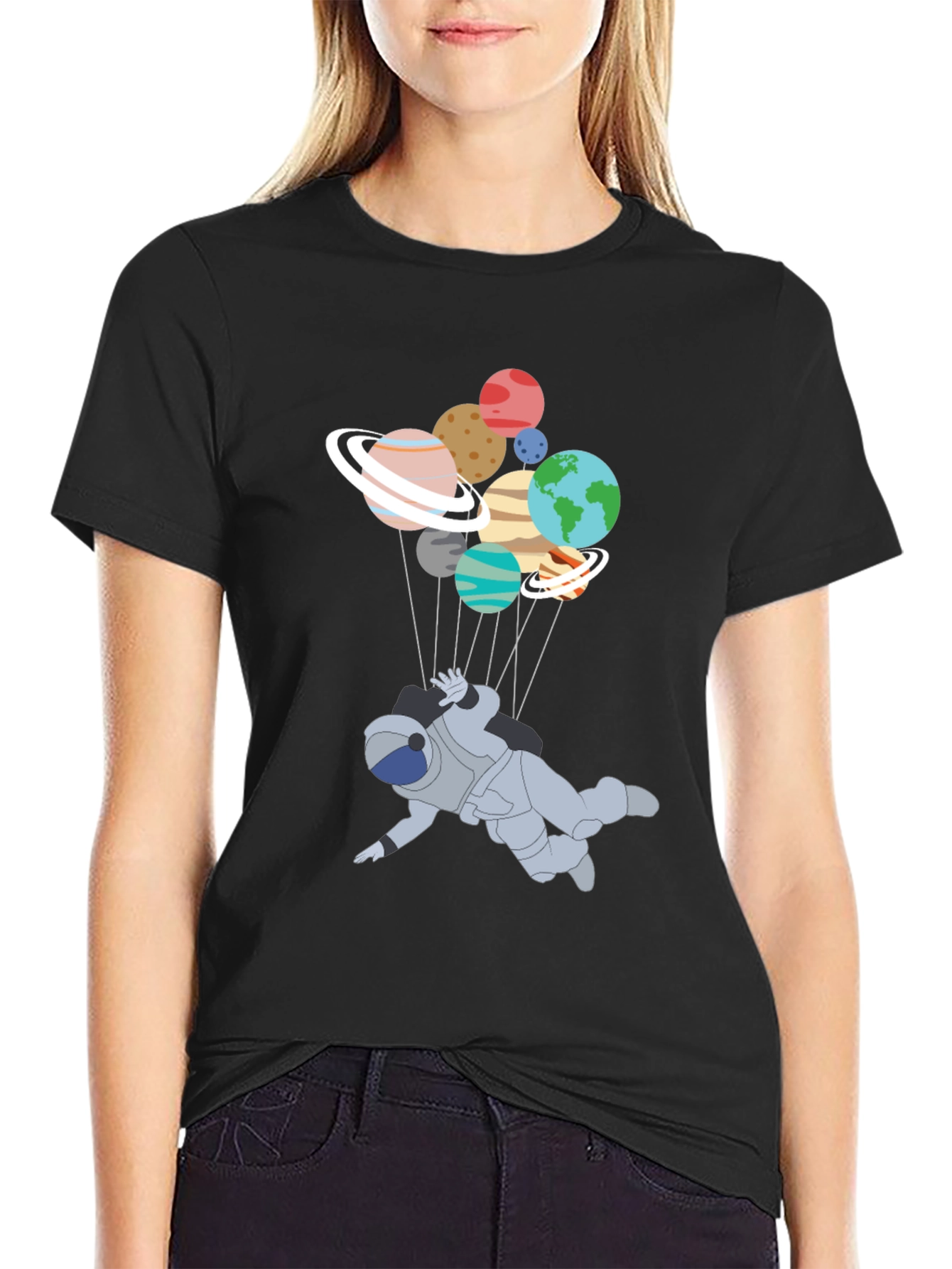 Astronaut Planet T-Shirt - Unique Graphic Tee