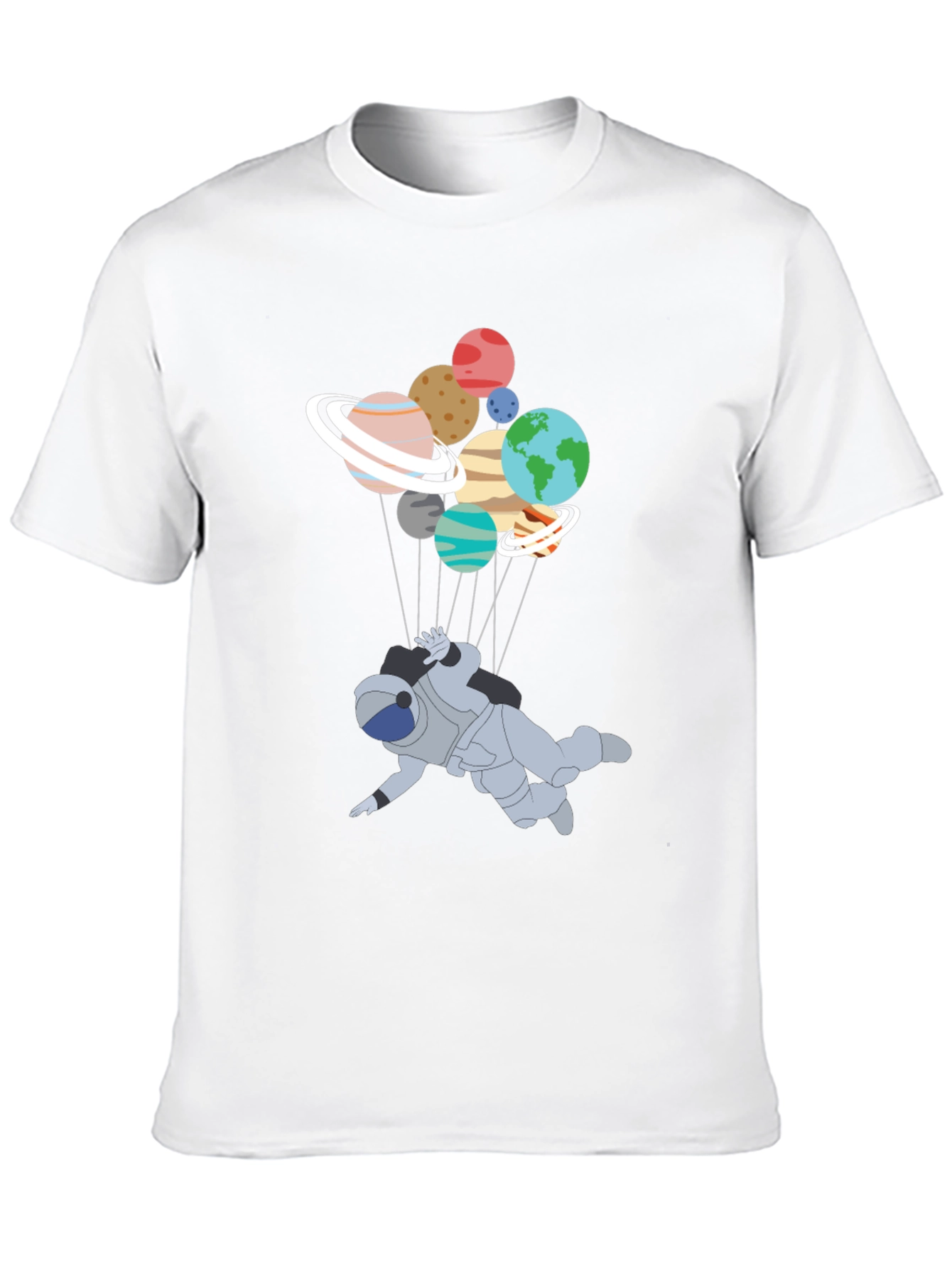 Astronaut Planet T-Shirt - Unique Graphic Tee
