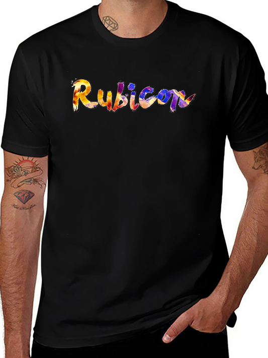 Rubicon Graphic Tee - Black Short Sleeve Crew Neck