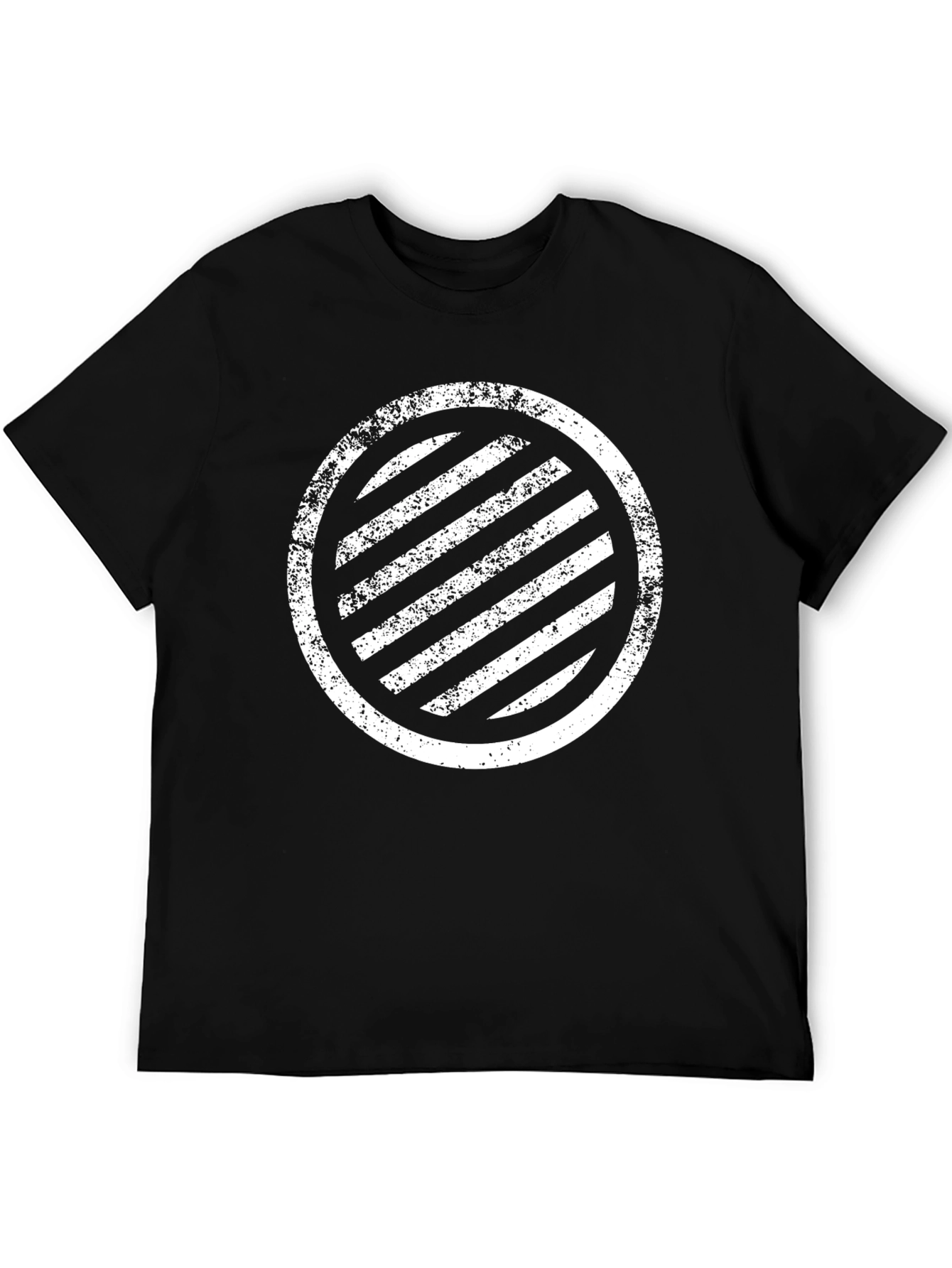 Distressed Circle Stripe Graphic Tee