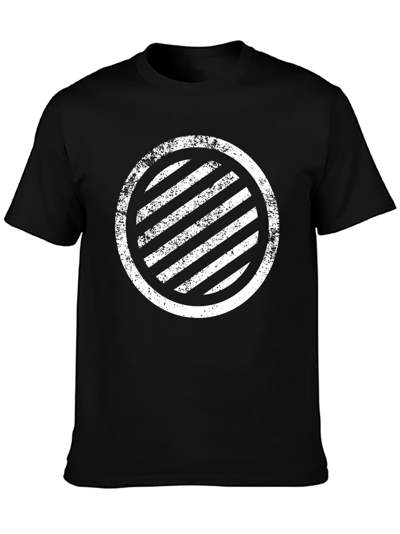 Distressed Circle Stripe Graphic Tee