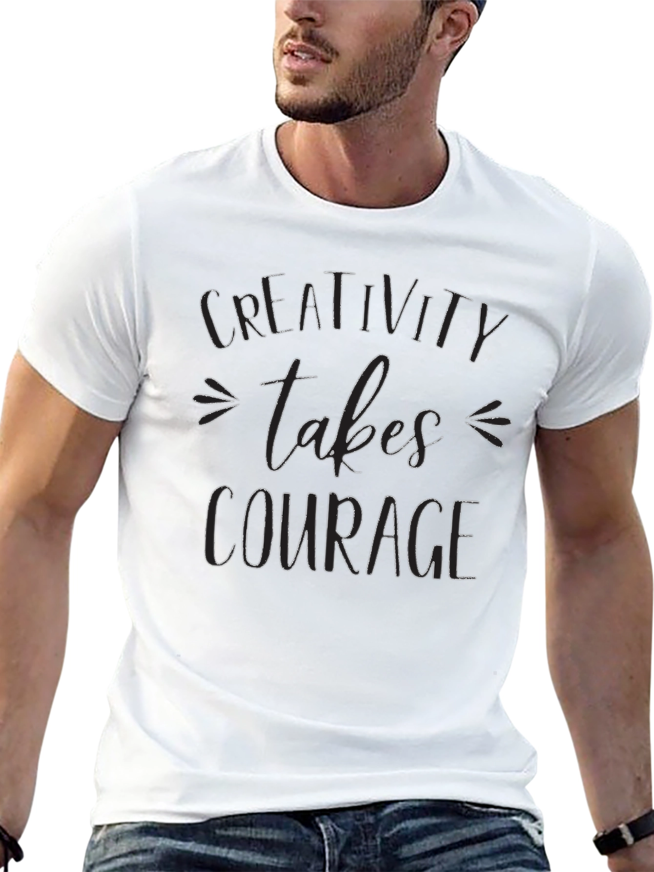 Creativity Takes Courage Black Graphic Tee