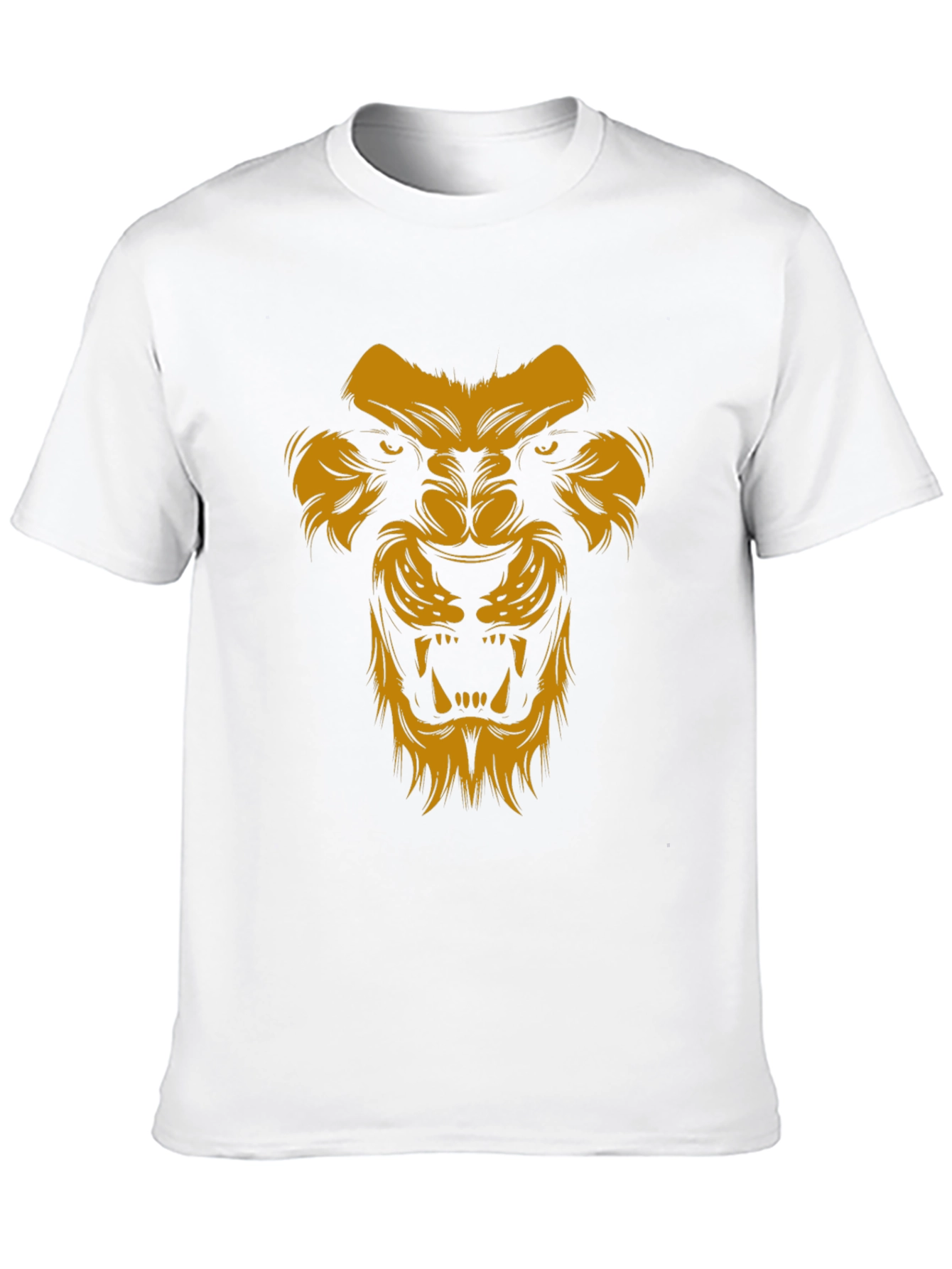 Lion Graphic Print Black T-Shirt