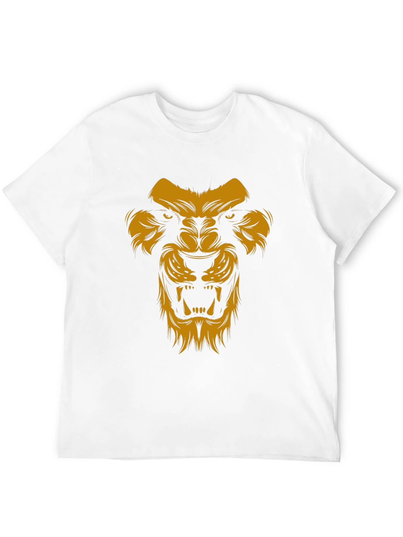Lion Graphic Print Black T-Shirt