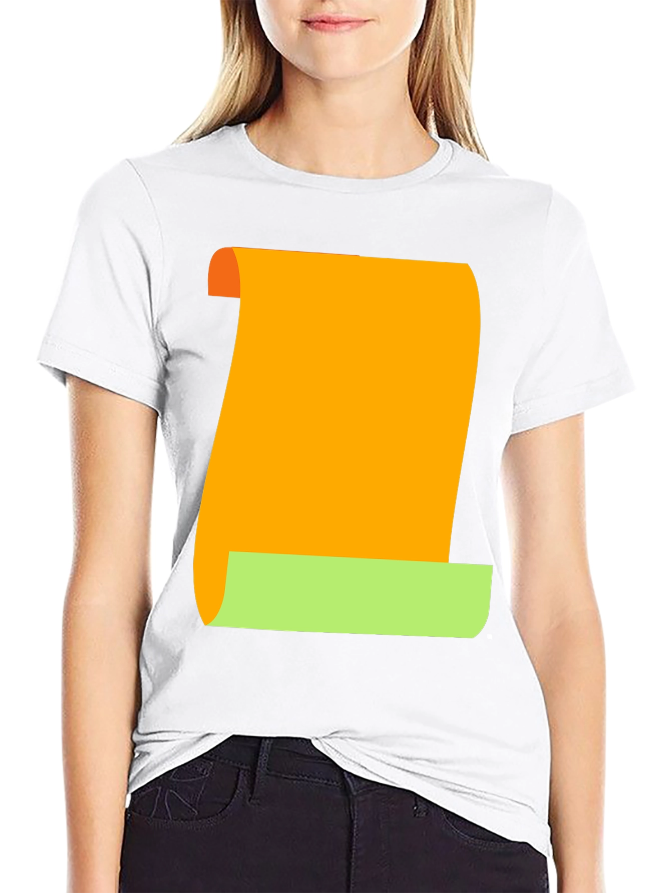 Novelty Scroll Graphic Tee - Black Cotton Blend