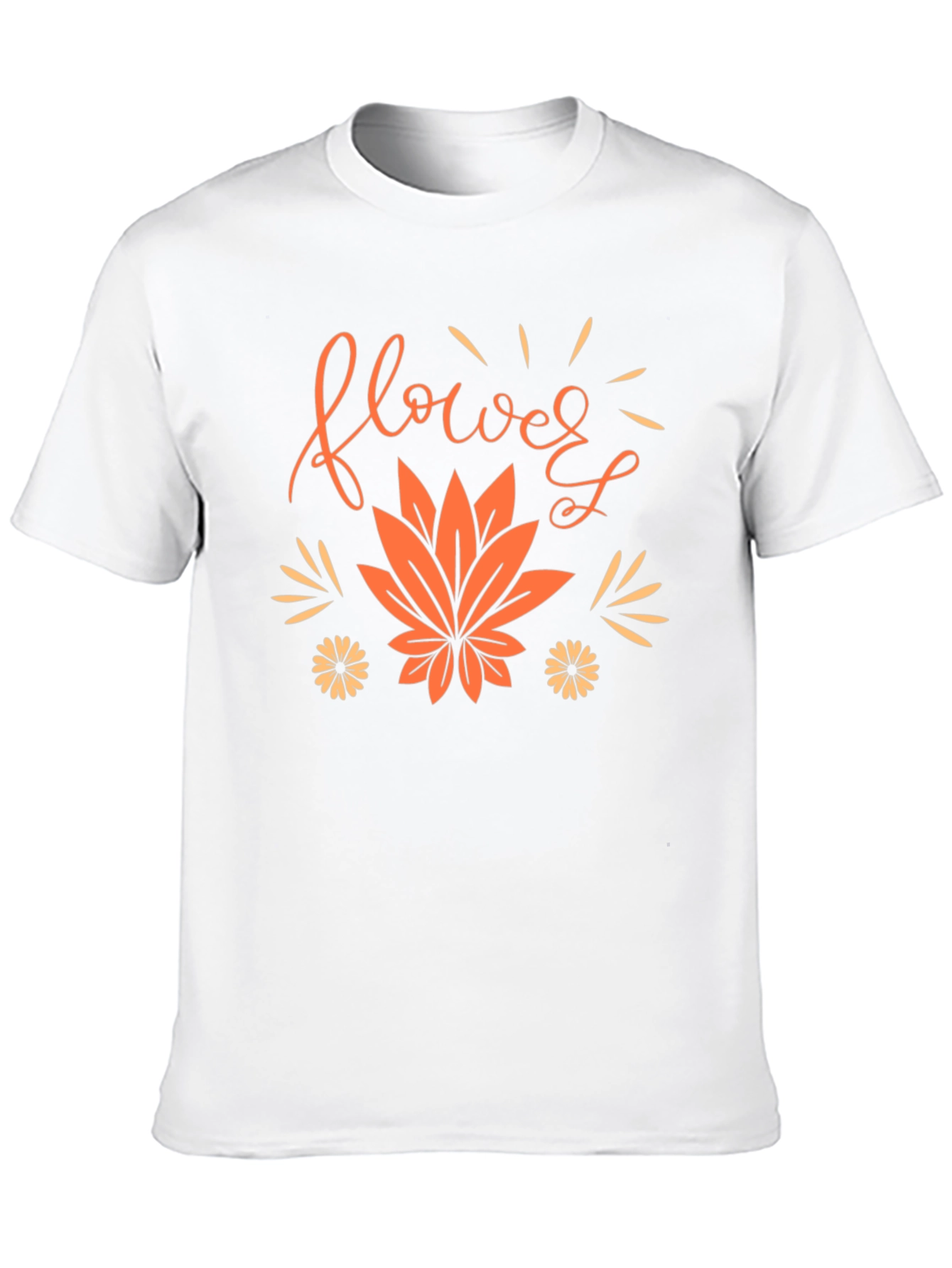 Flower Leaf Graphic Black Tee