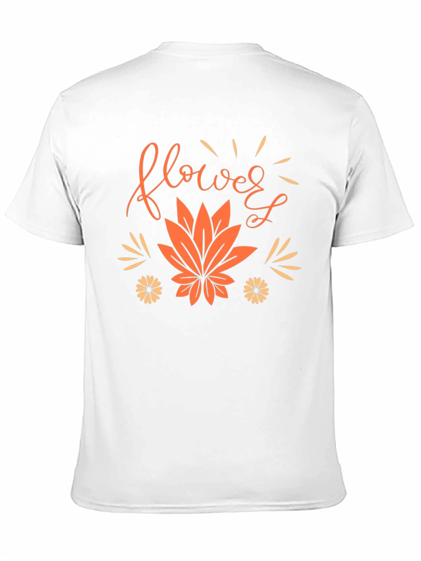 Flower Leaf Graphic Black Tee