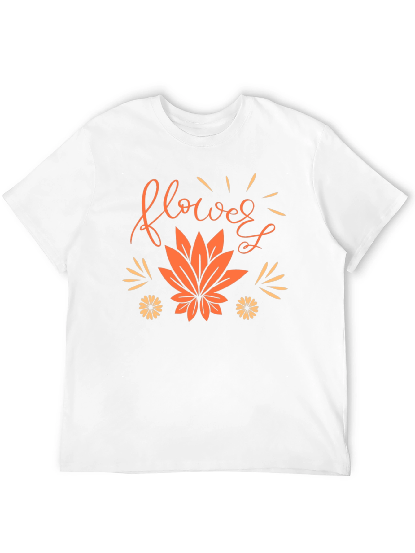 Flower Leaf Graphic Black Tee