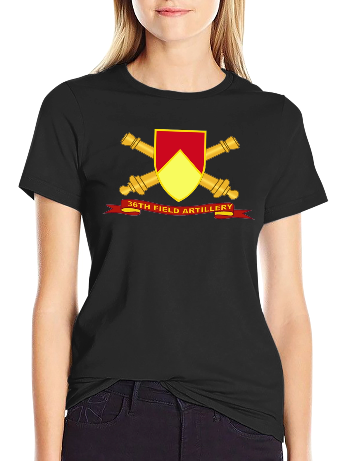 36th Field Artillery Black T-Shirt
