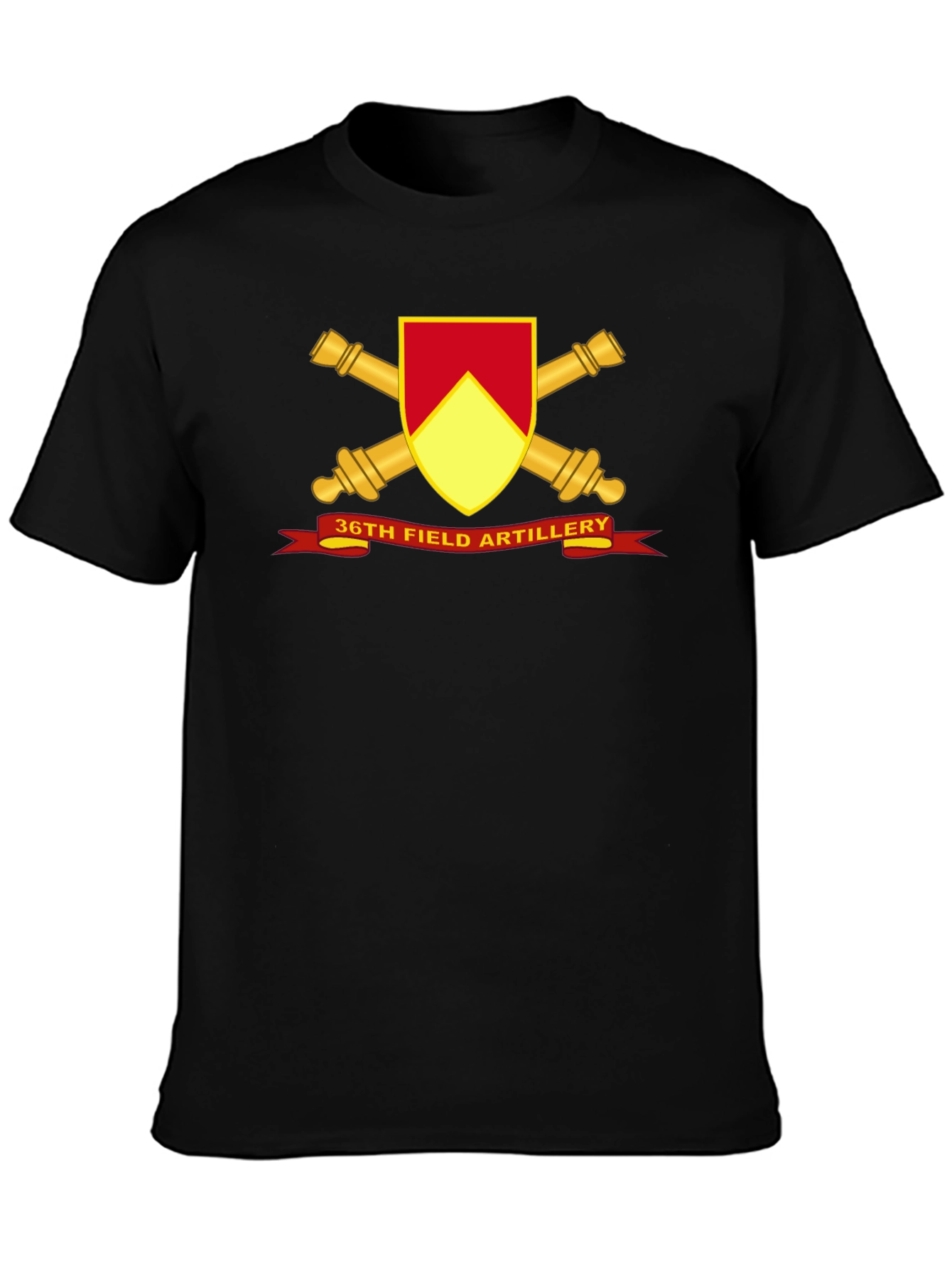 36th Field Artillery Black T-Shirt