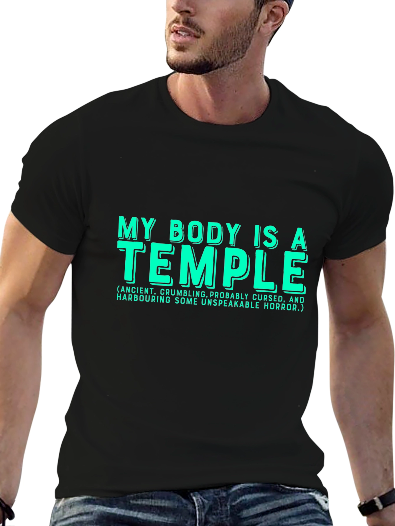 Funny My Body is a Temple Graphic T-Shirt