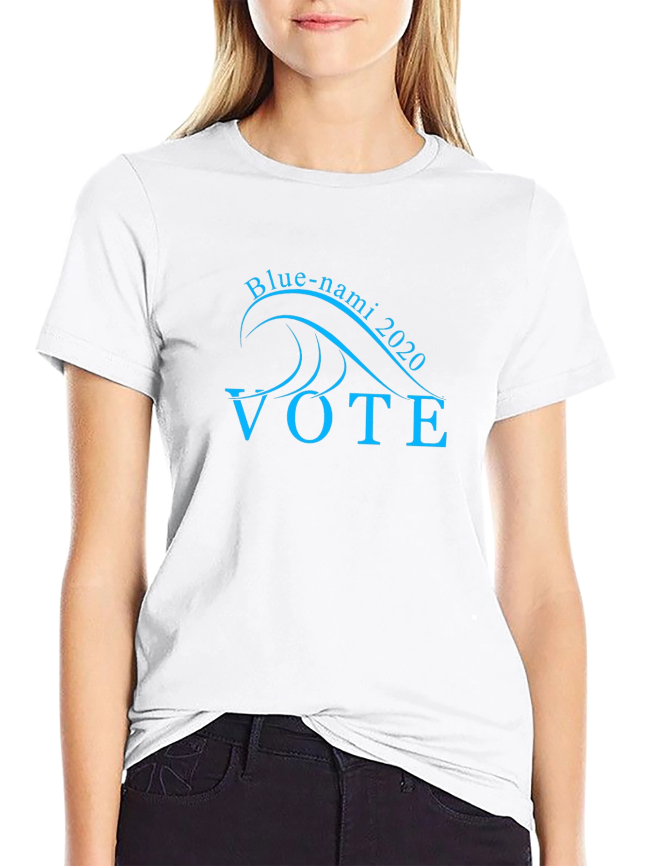 Blue-nami Vote 2020 Black T-Shirt