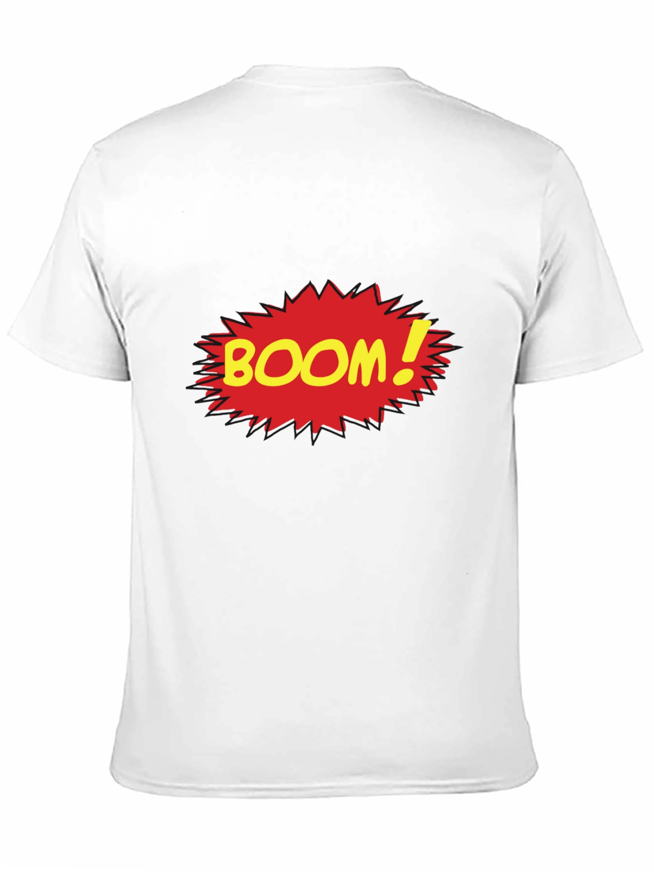Boom Comic Style Graphic Tee - Black Cotton T-Shirt