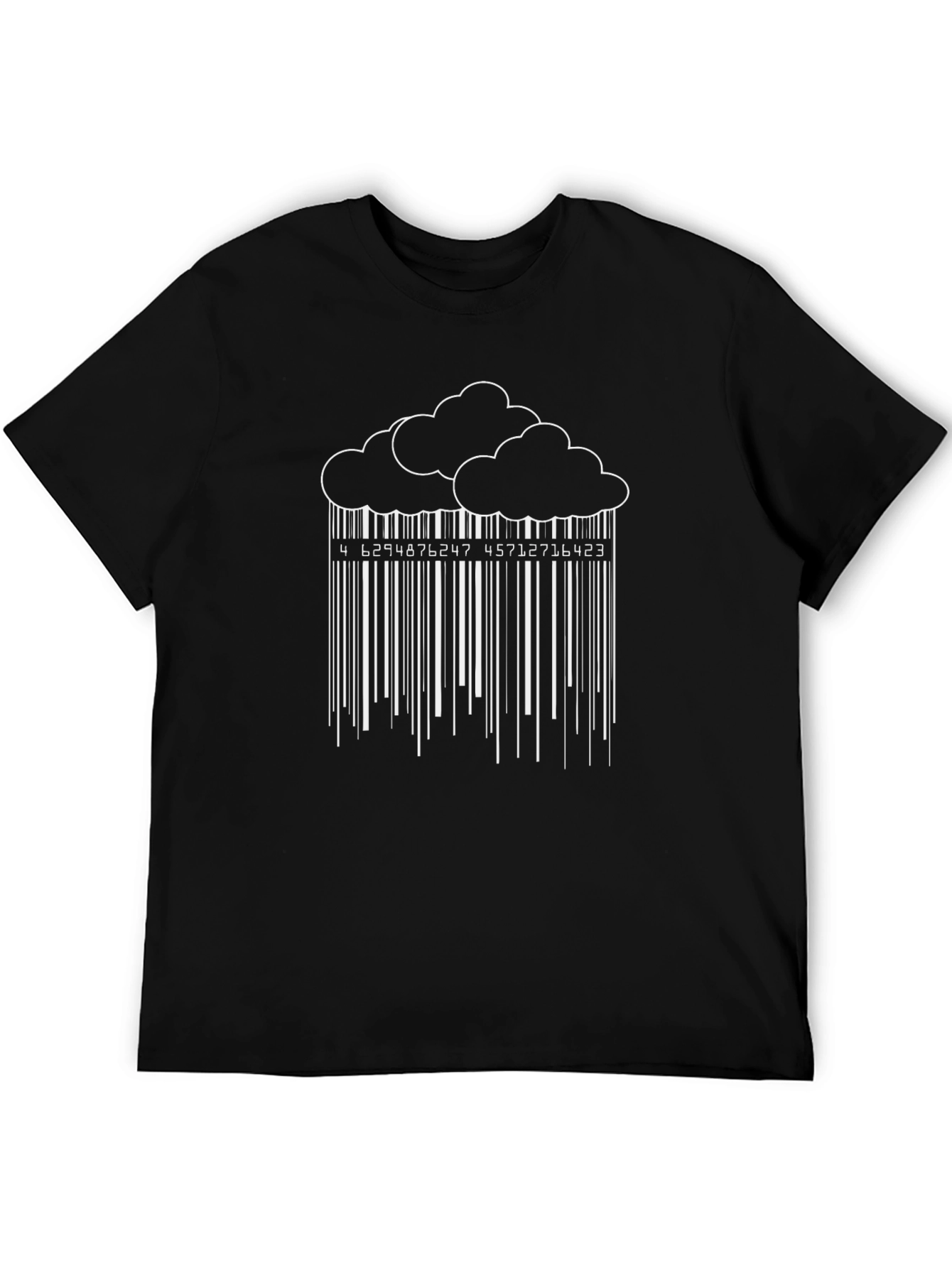 Cloud Barcode Black Graphic Tee