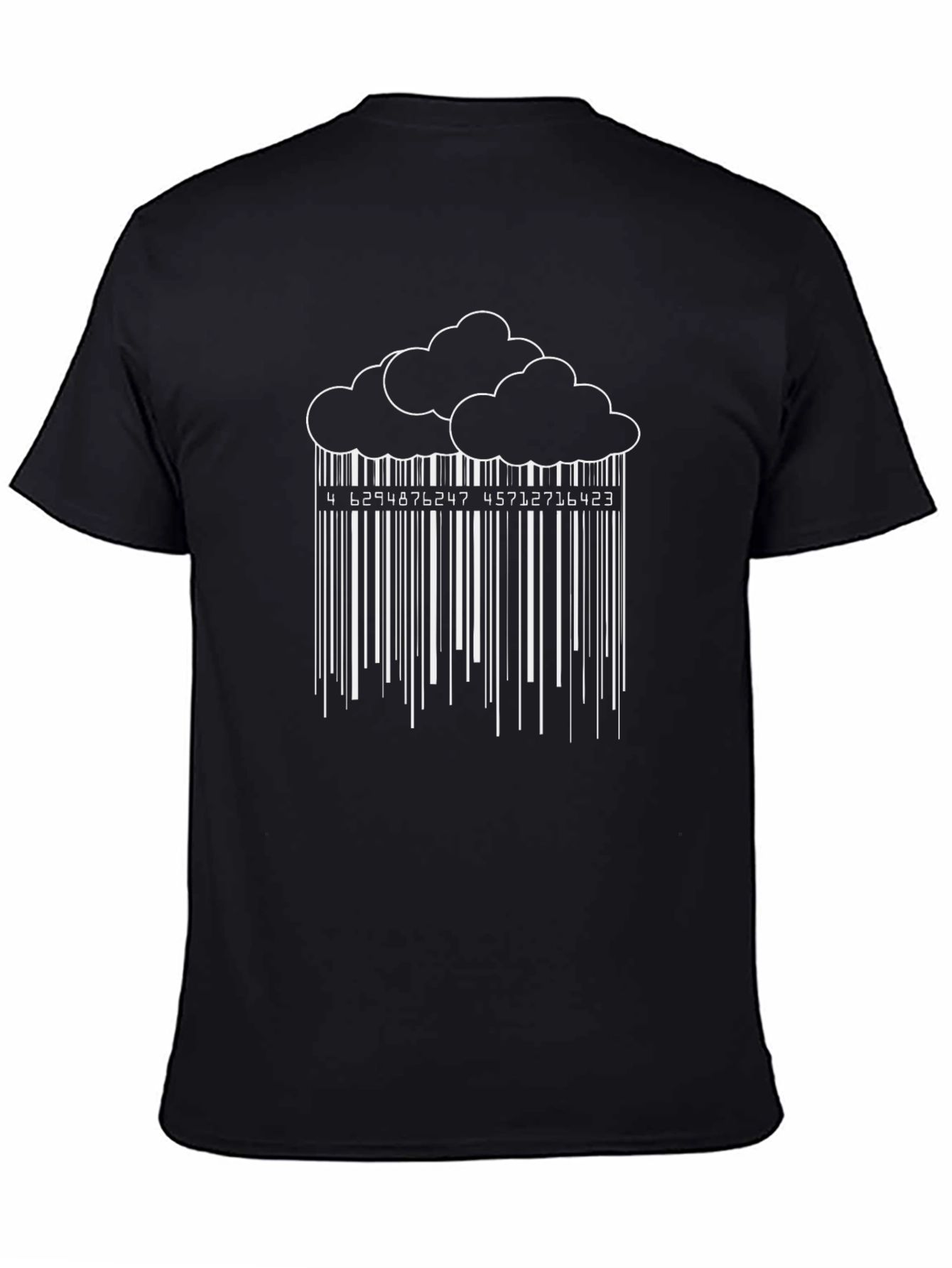 Cloud Barcode Black Graphic Tee