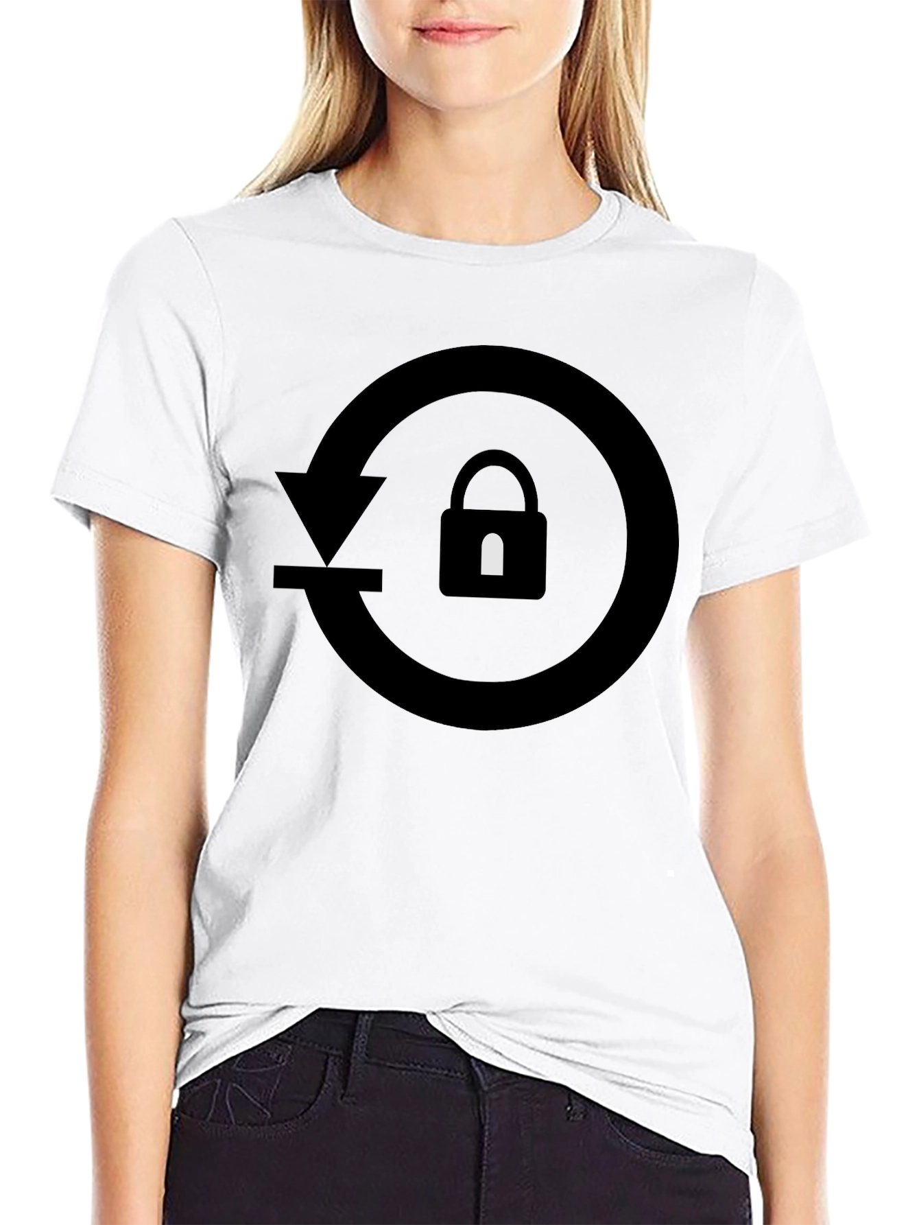 Secure Reset Black Graphic Tee