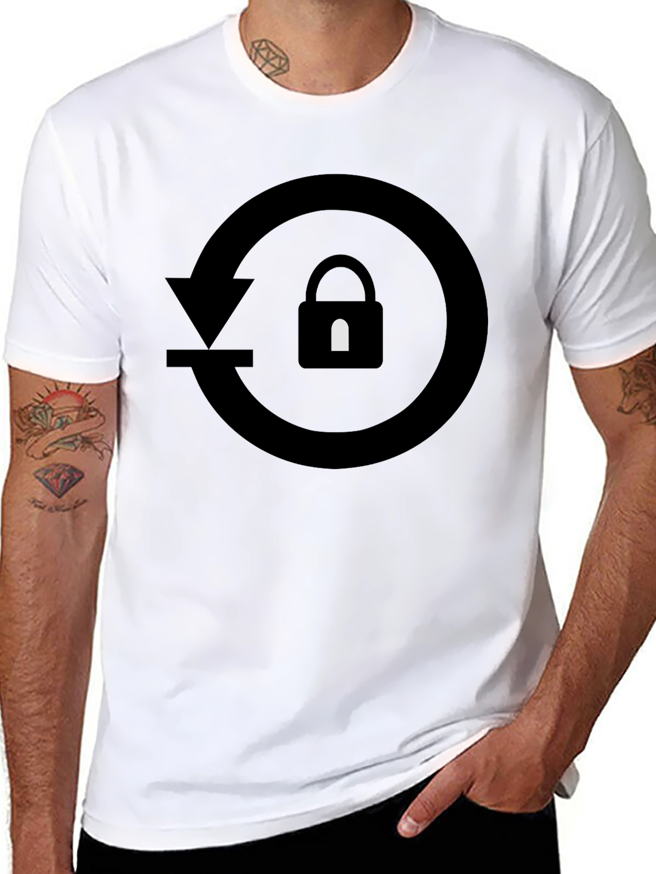 Secure Reset Black Graphic Tee