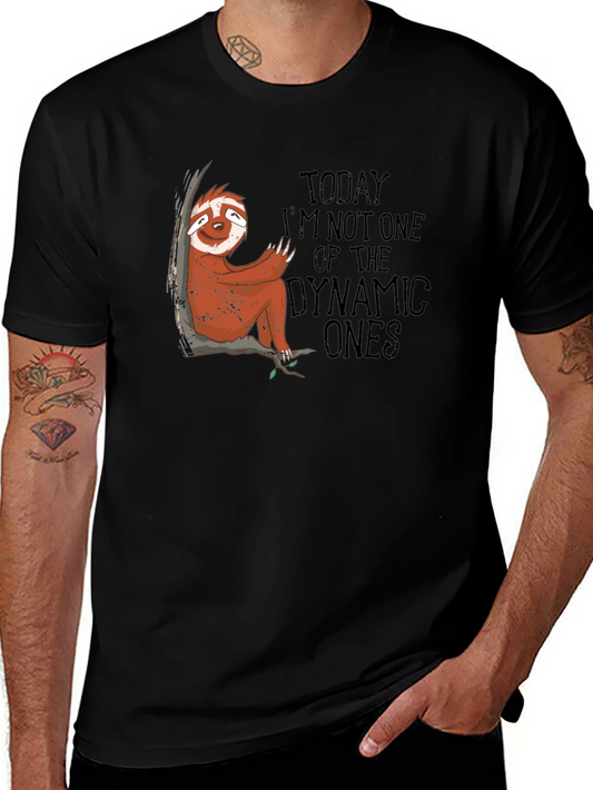 Sloth Graphic Tee - Today Im Not One of the Dynamic Ones