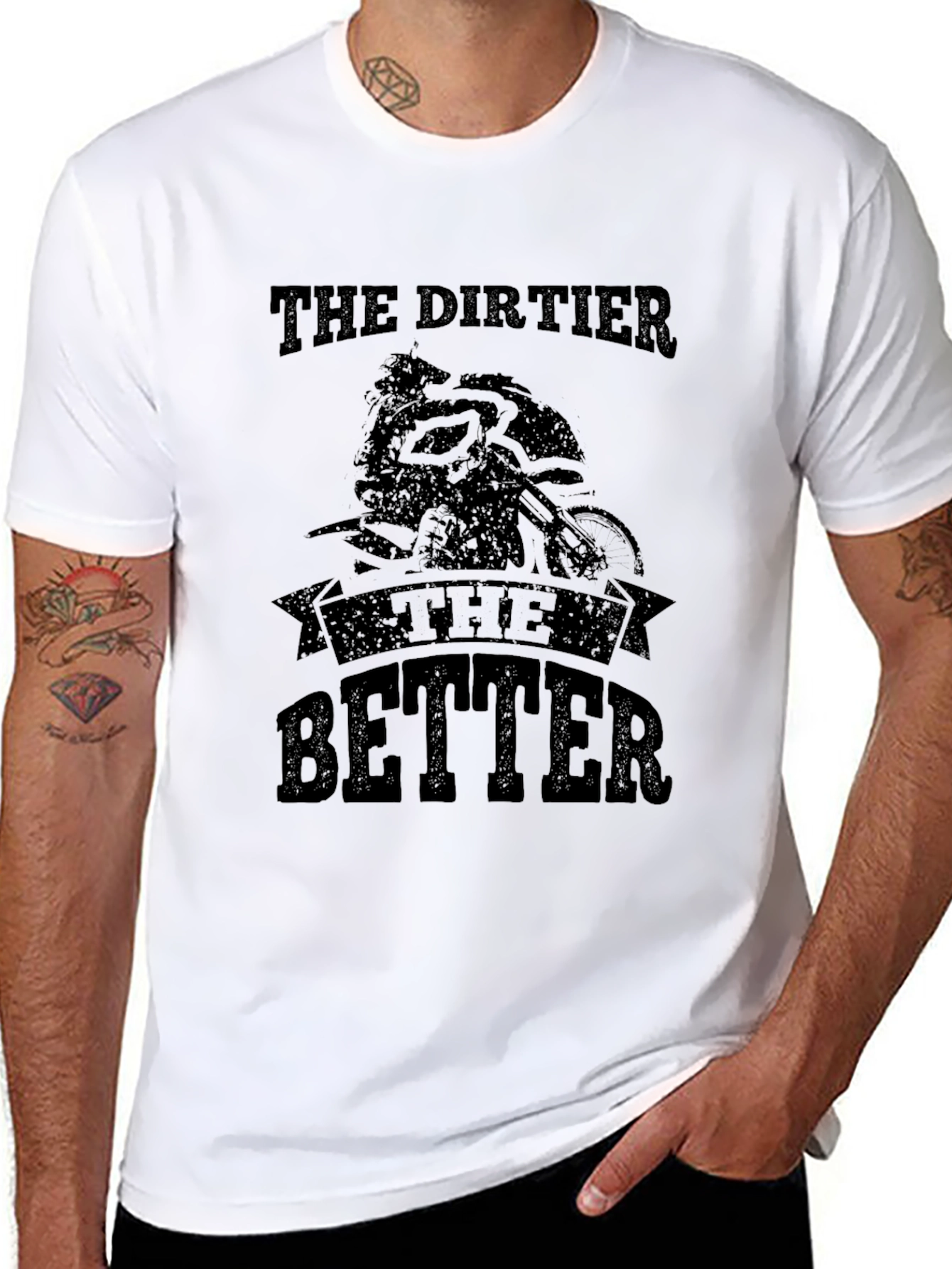 The Dirtier The Better T-Shirt - Moto Black Tee