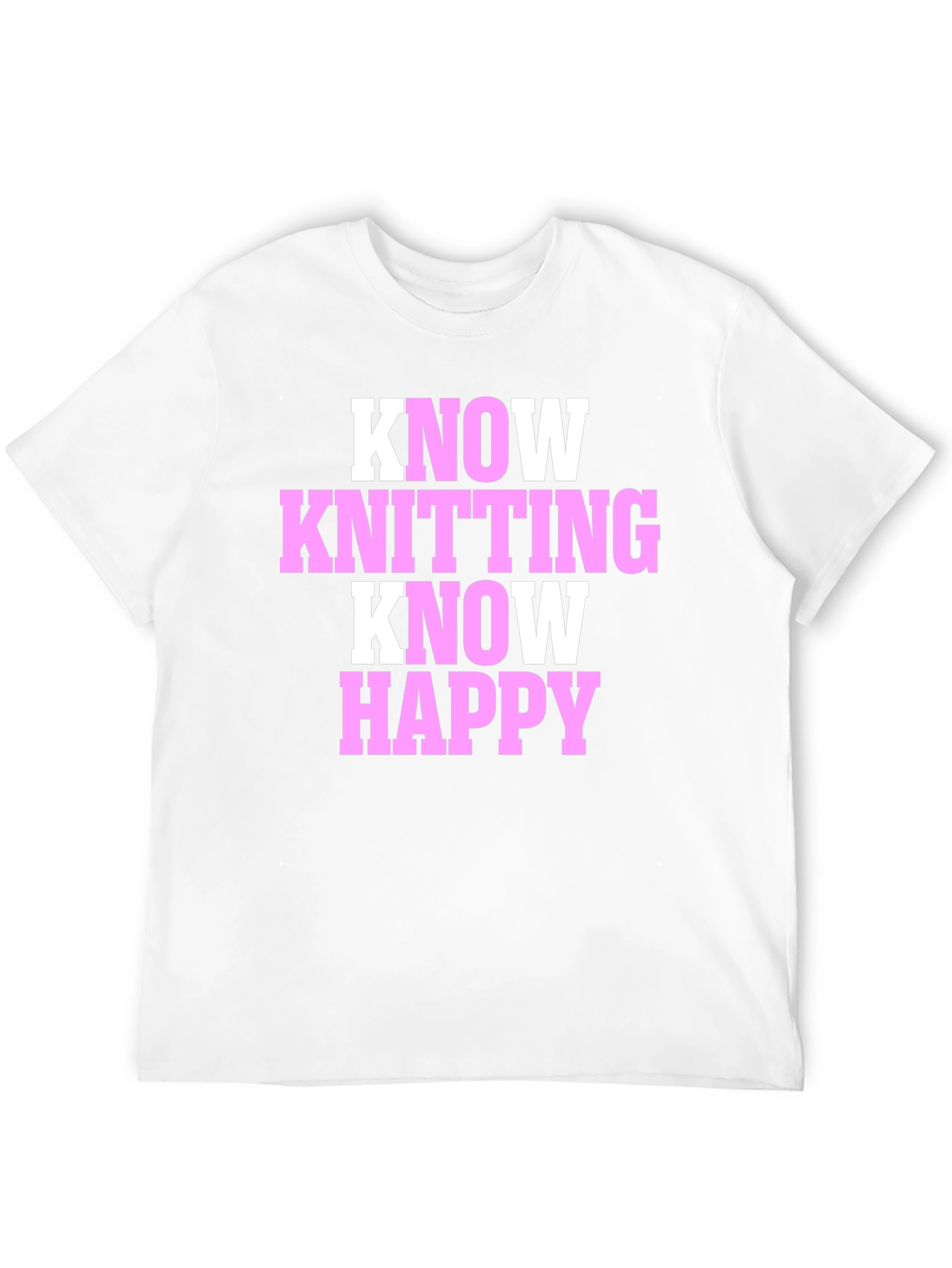 Know Knitting Know Happy Black T-Shirt