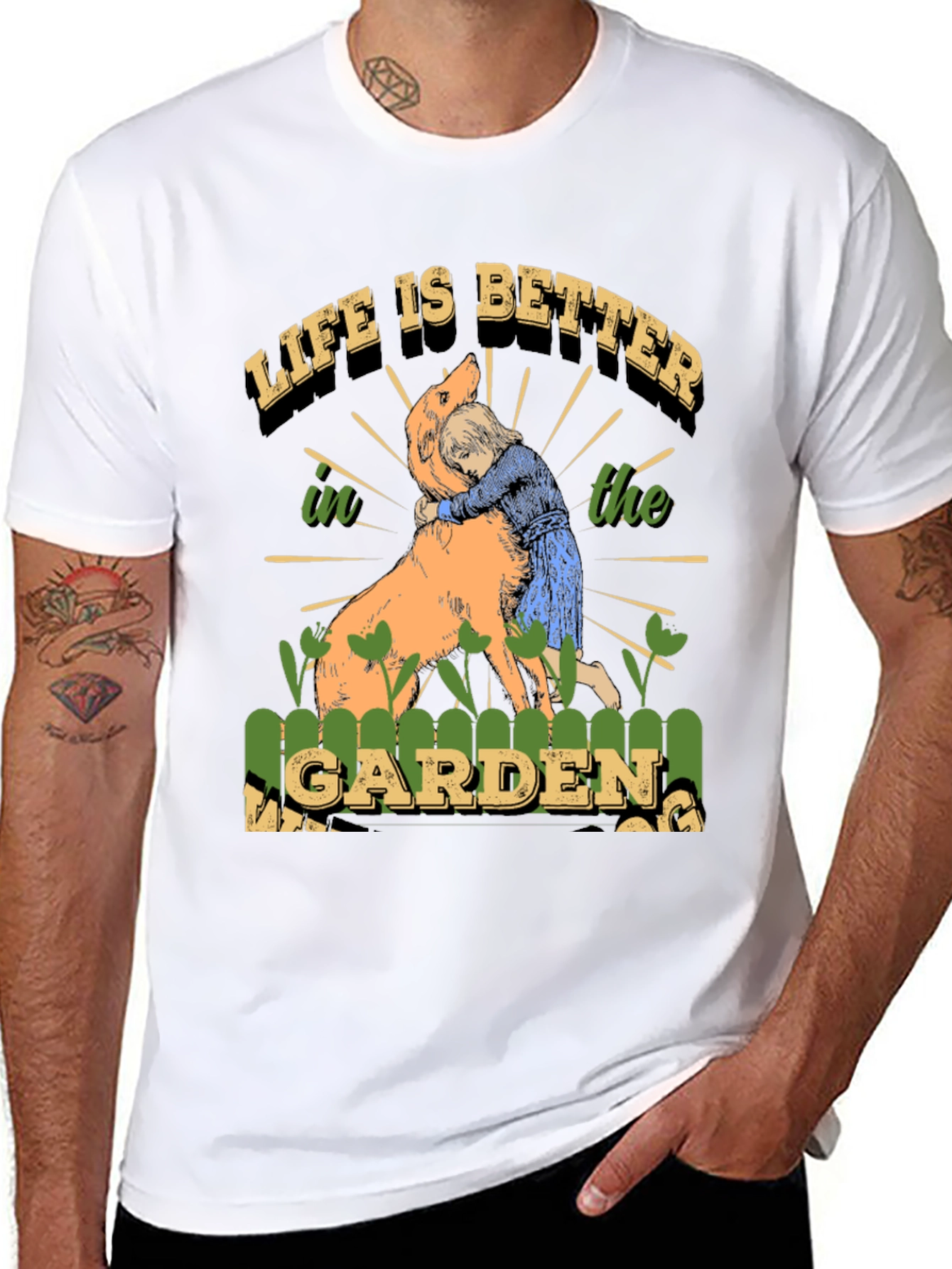 Life is Better T-Shirt Dog & Garden