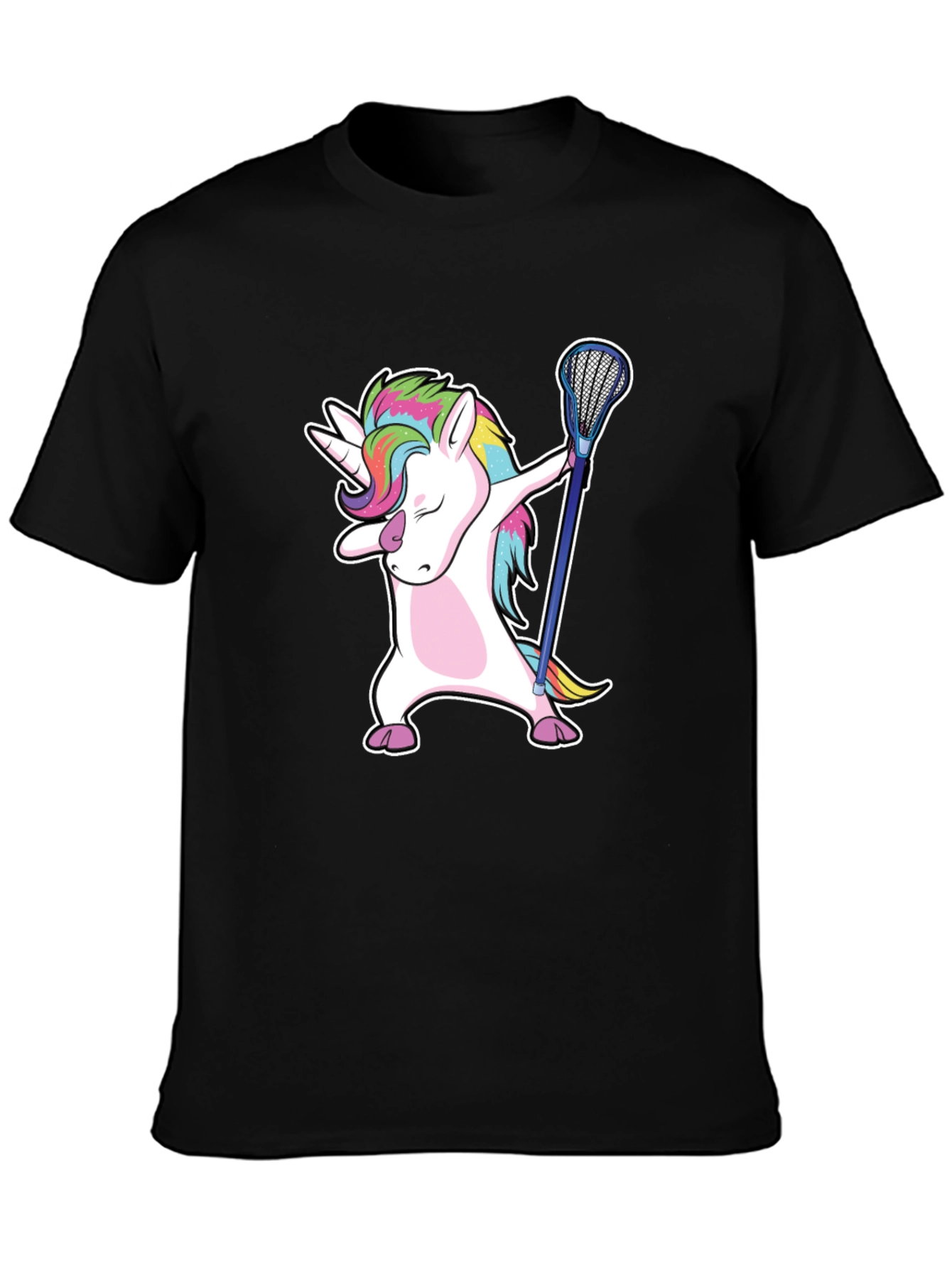Unicorn Dabbing with Lacrosse Stick T-Shirt