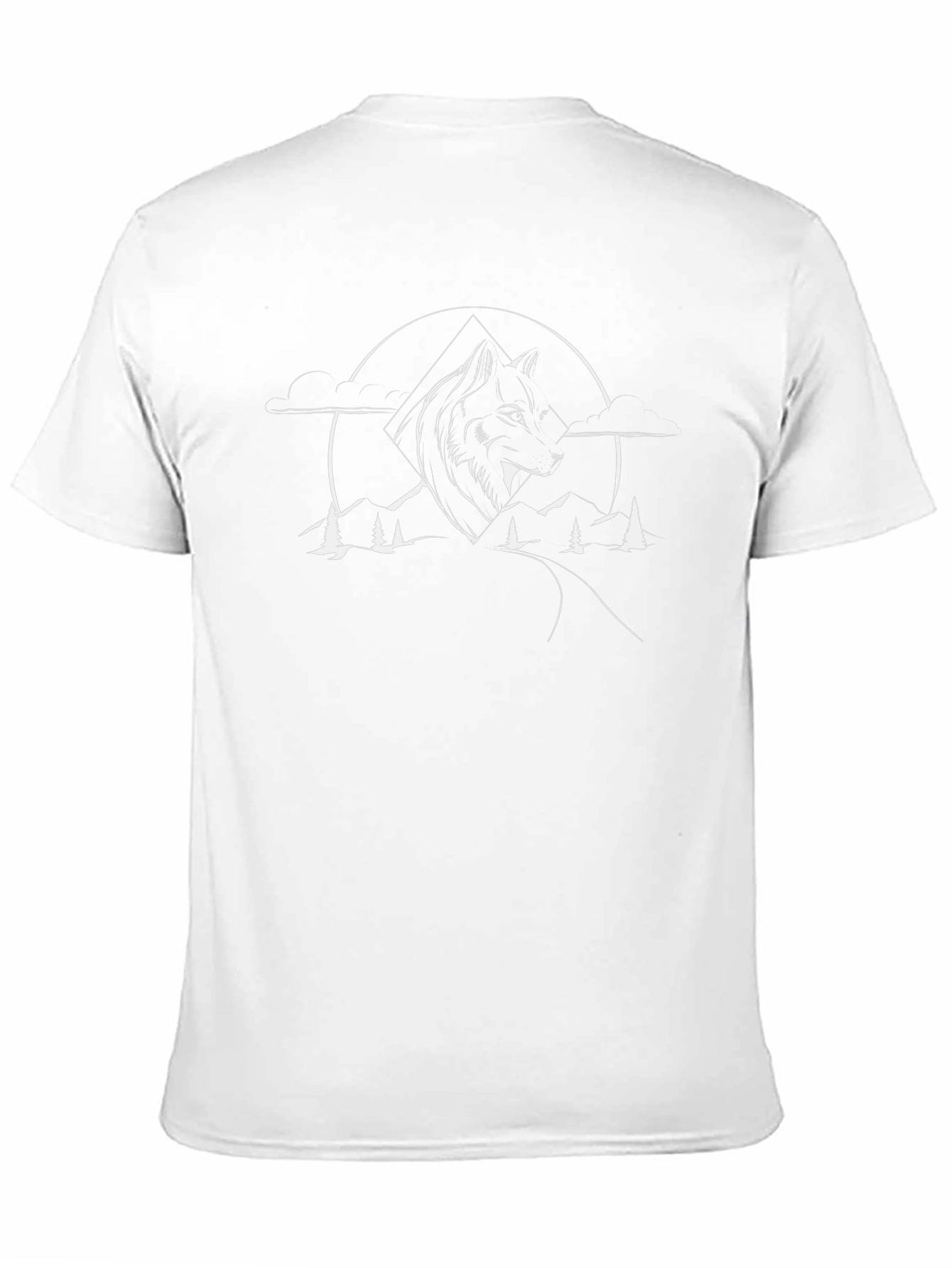 Wolf Nature Graphic Black T-Shirt