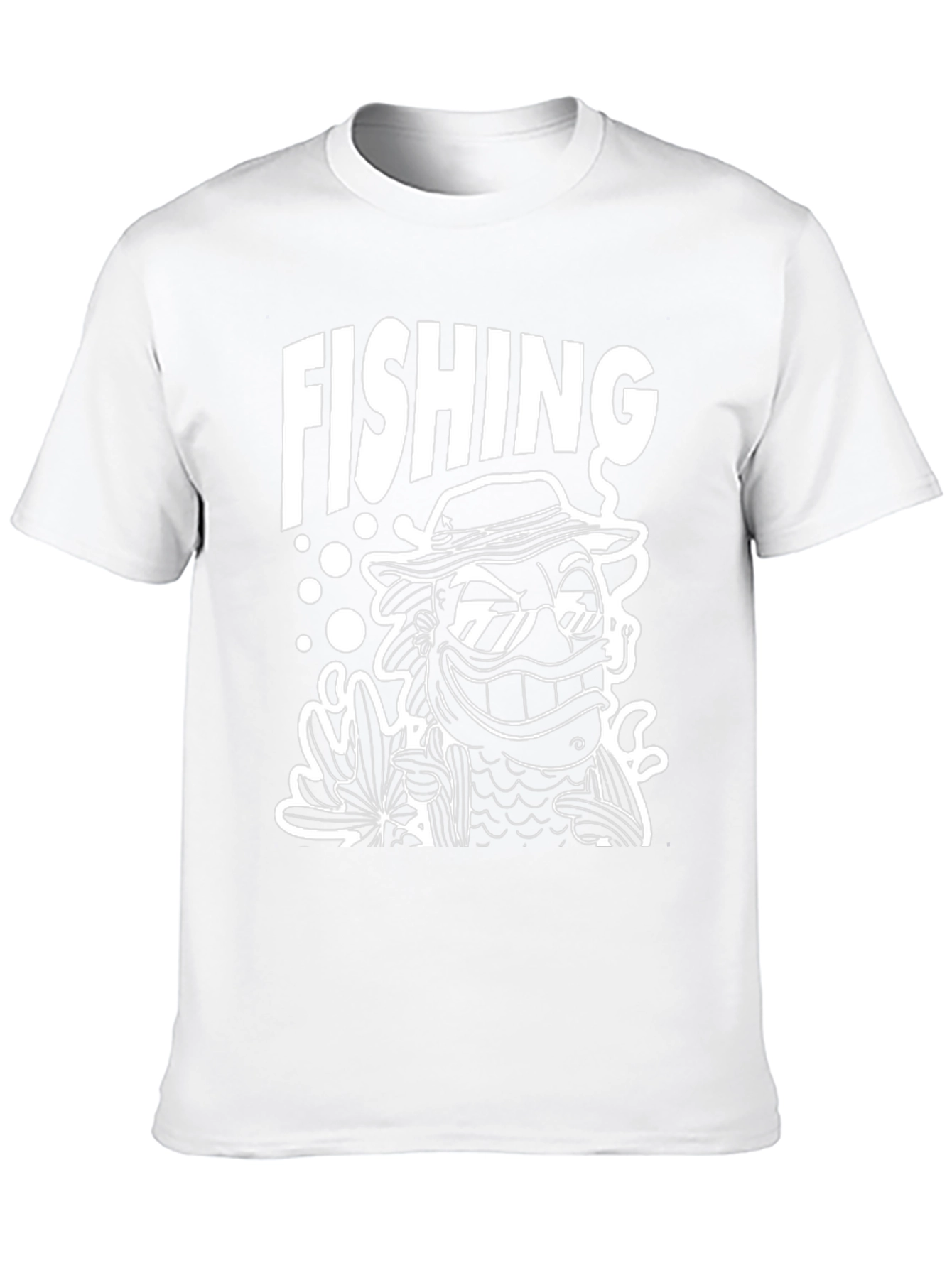 Funny Fishing Cartoon Graphic T-Shirt