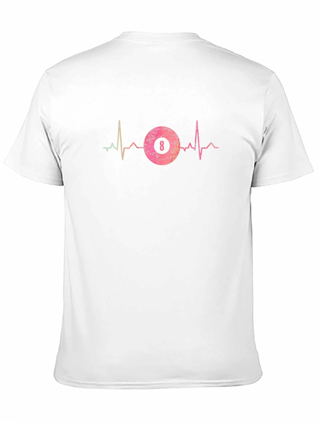 8 Ball Heartbeat Graphic T-Shirt - Pool Player Tee