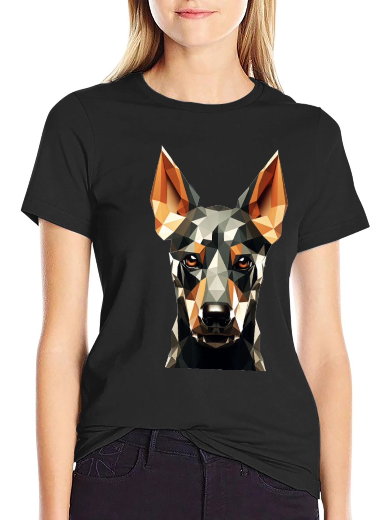 Geometric Dog Graphic Tee