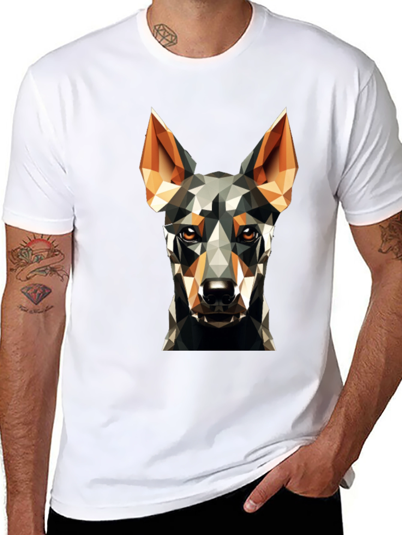 Geometric Dog Graphic Tee