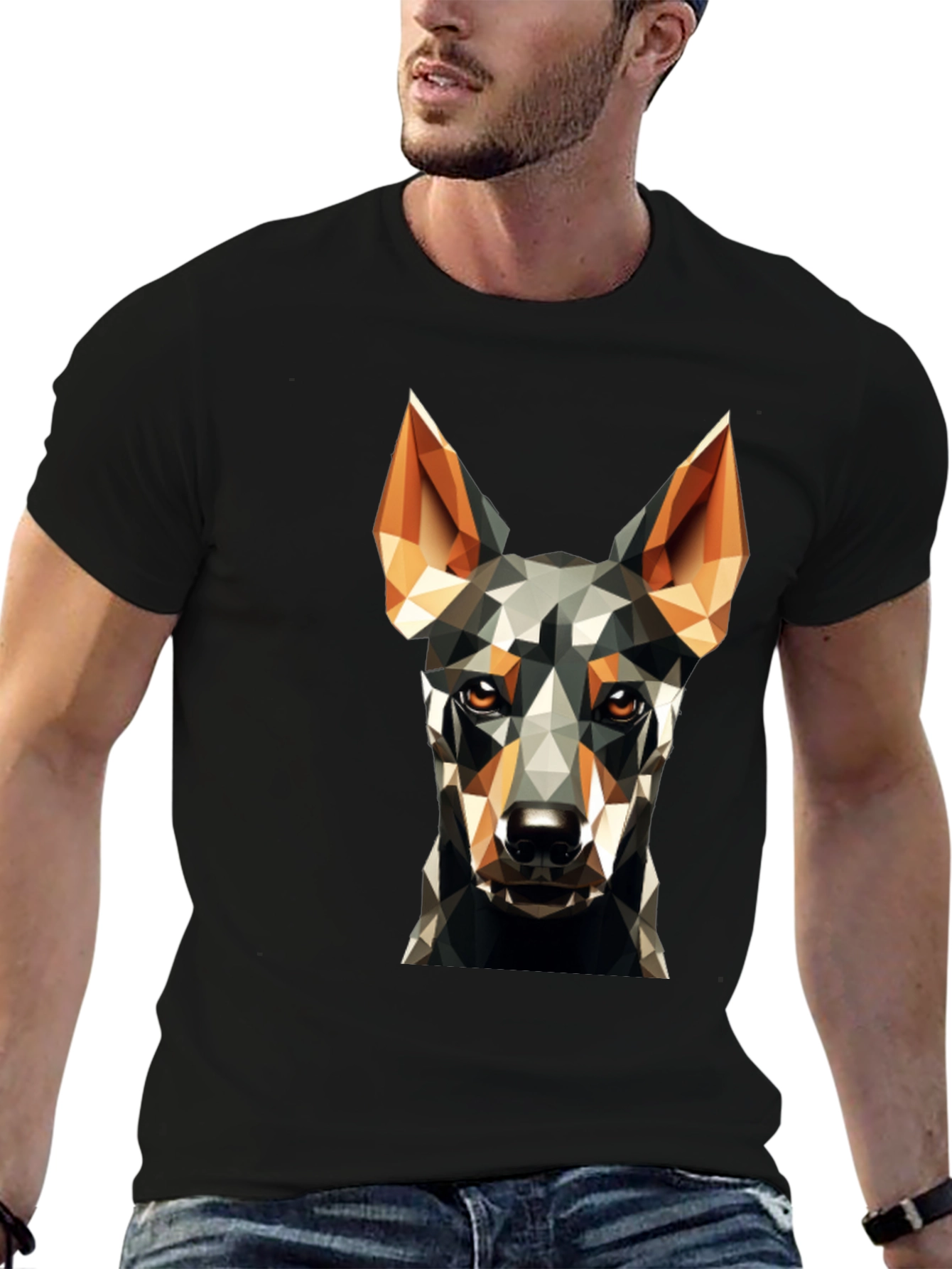 Geometric Dog Graphic Tee