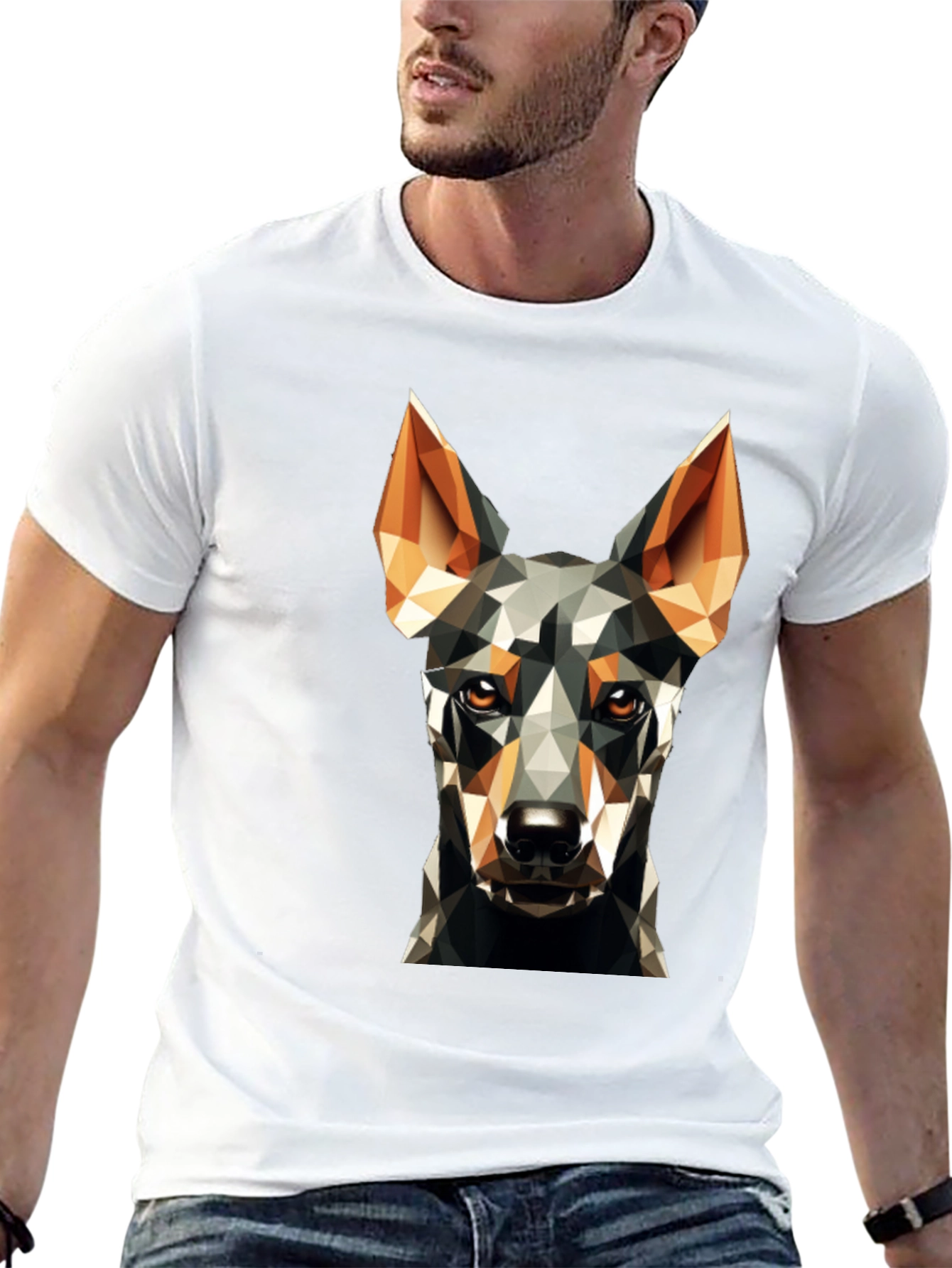 Geometric Dog Graphic Tee