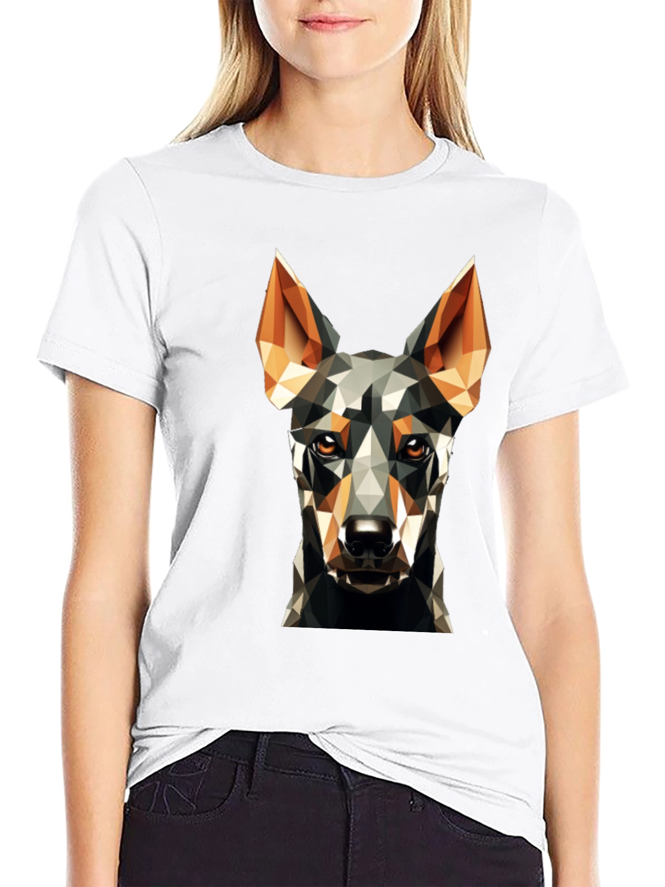 Geometric Dog Graphic Tee