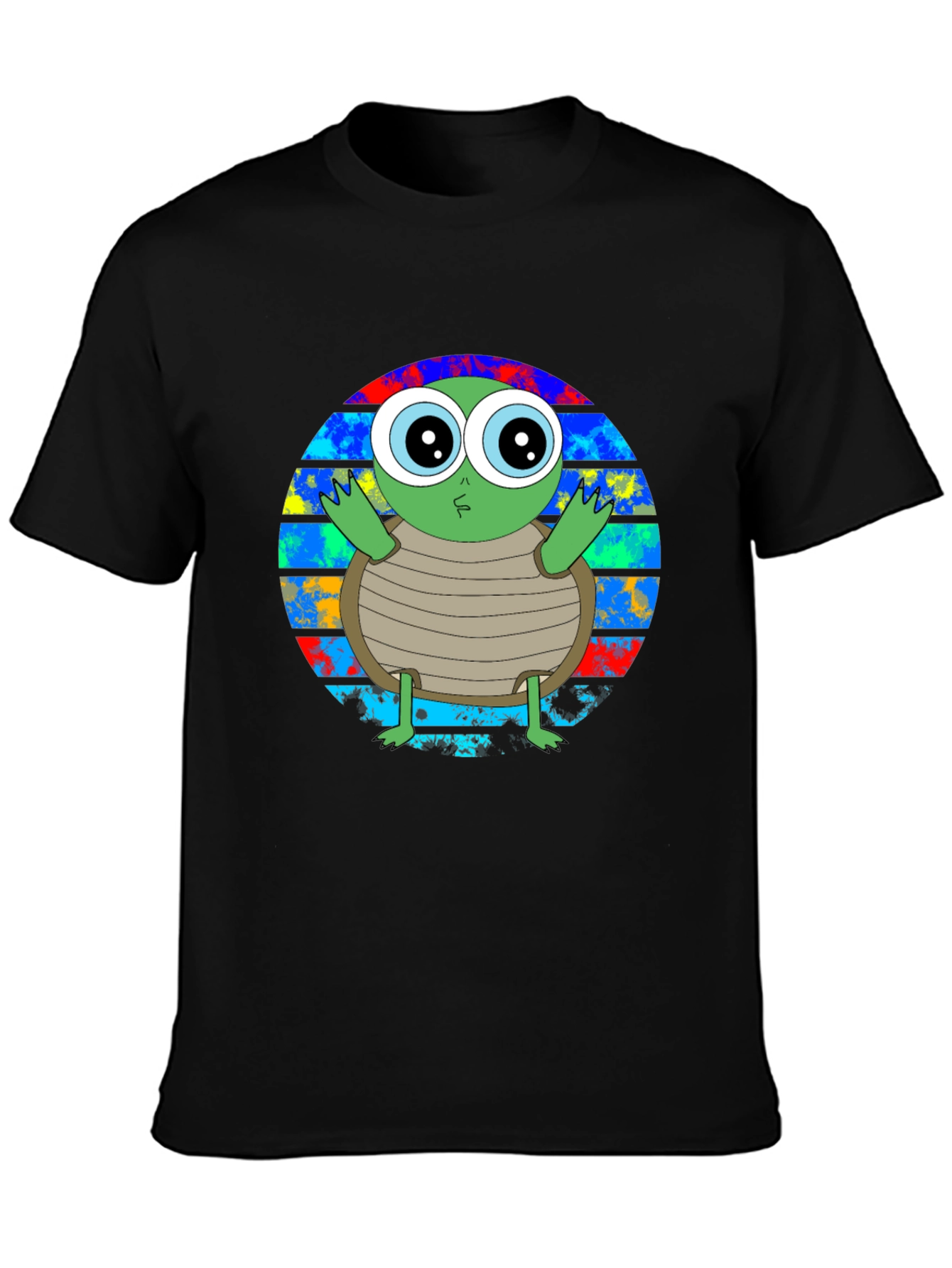 Cute Turtle Graphic T-Shirt - Unisex Black Tee