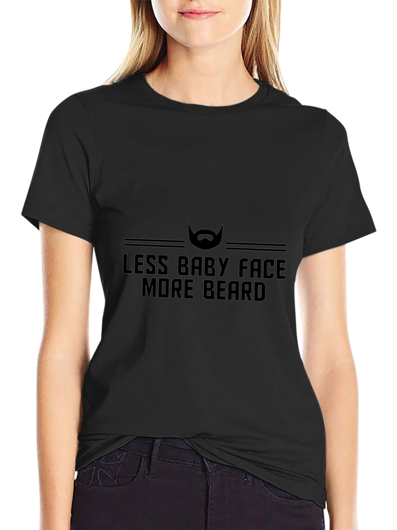 Less Baby Face More Beard Graphic Tee