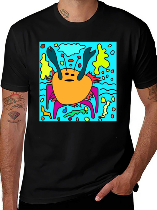 Funky Crab Graphic Print Tee -  Unique Statement Piece