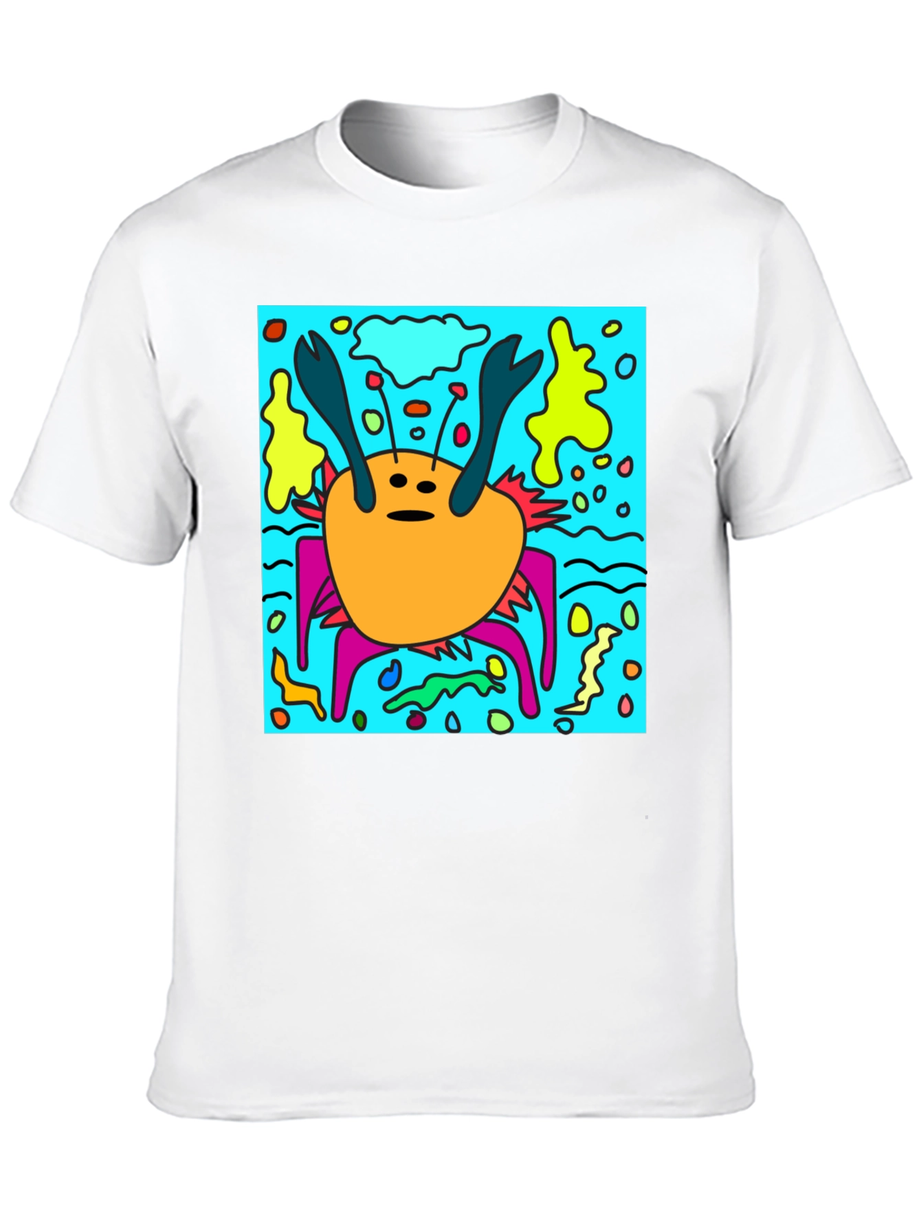 Funky Crab Graphic Print Tee -  Unique Statement Piece