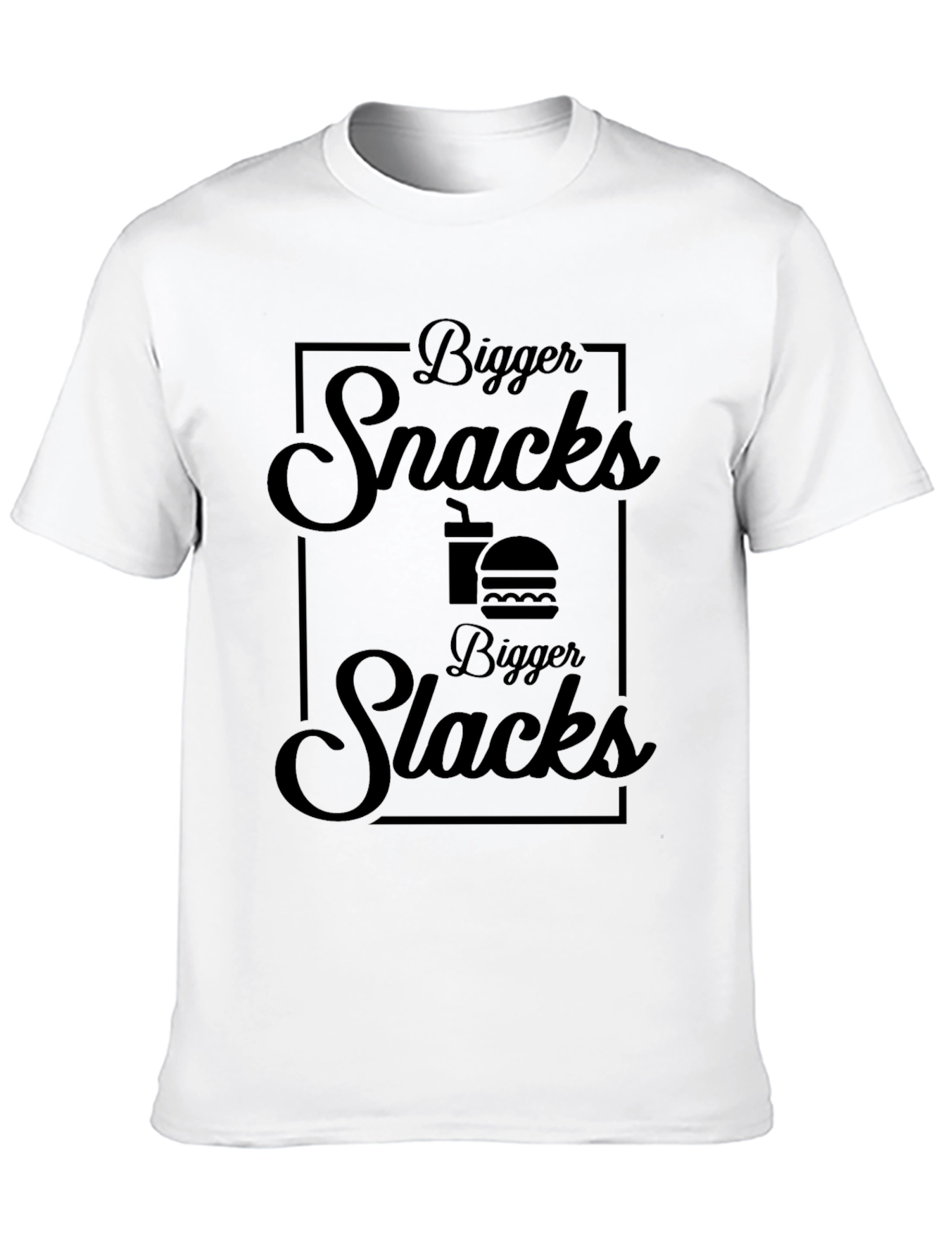 Bigger Snacks Bigger Slacks Graphic Tee - Black