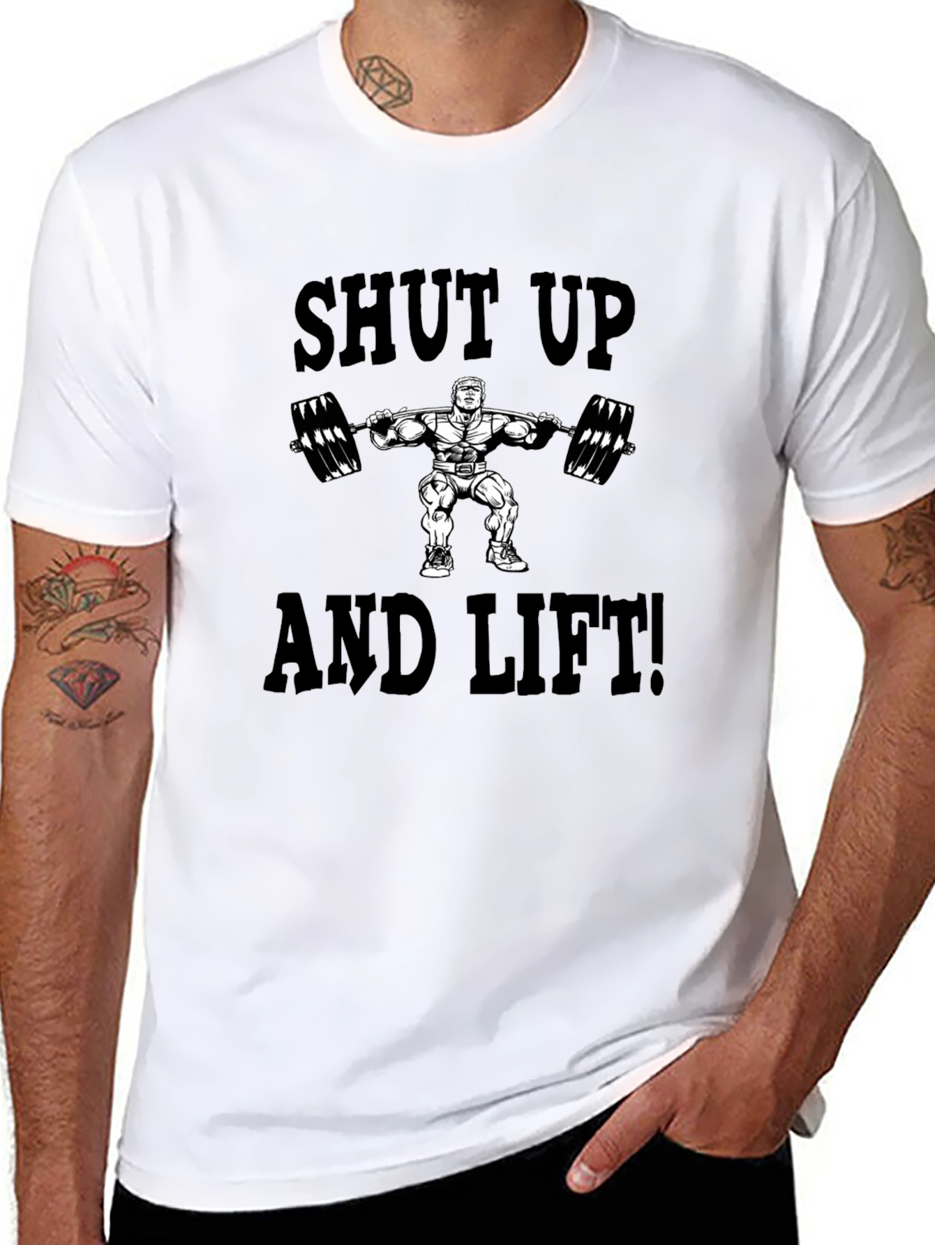 Shut Up And Lift Black Graphic Tee