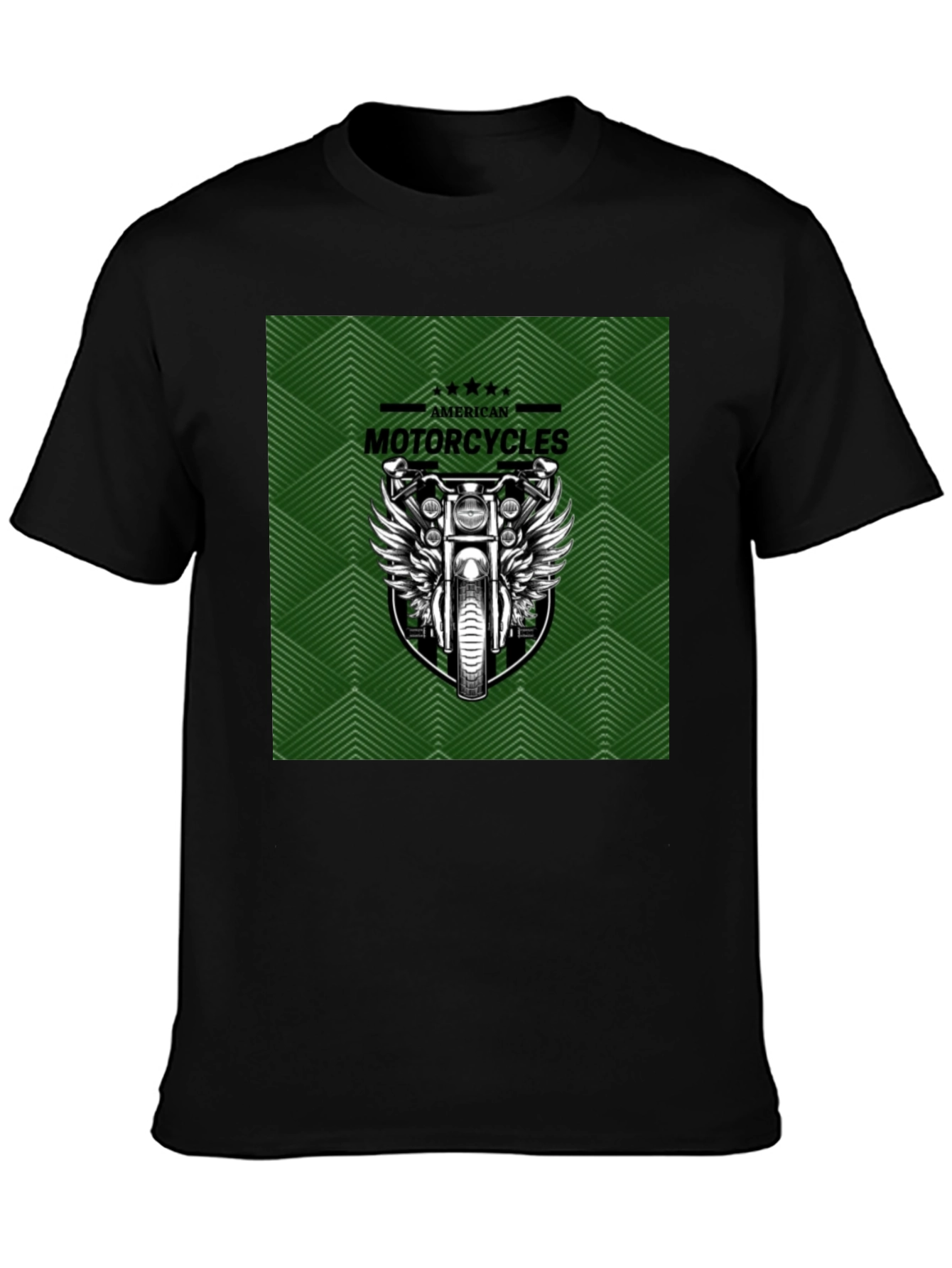 American Motorcycles Graphic Tee - Black Cotton T-Shirt