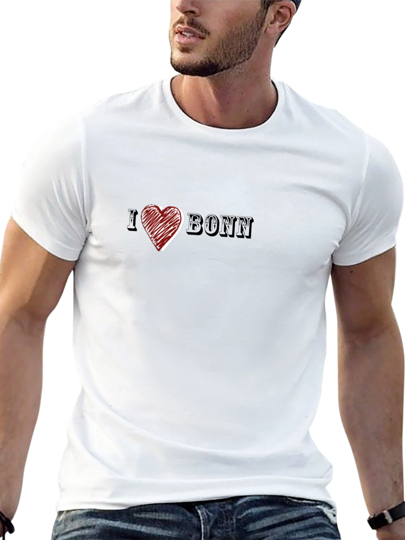 I Heart Bonn Black T-Shirt for Men