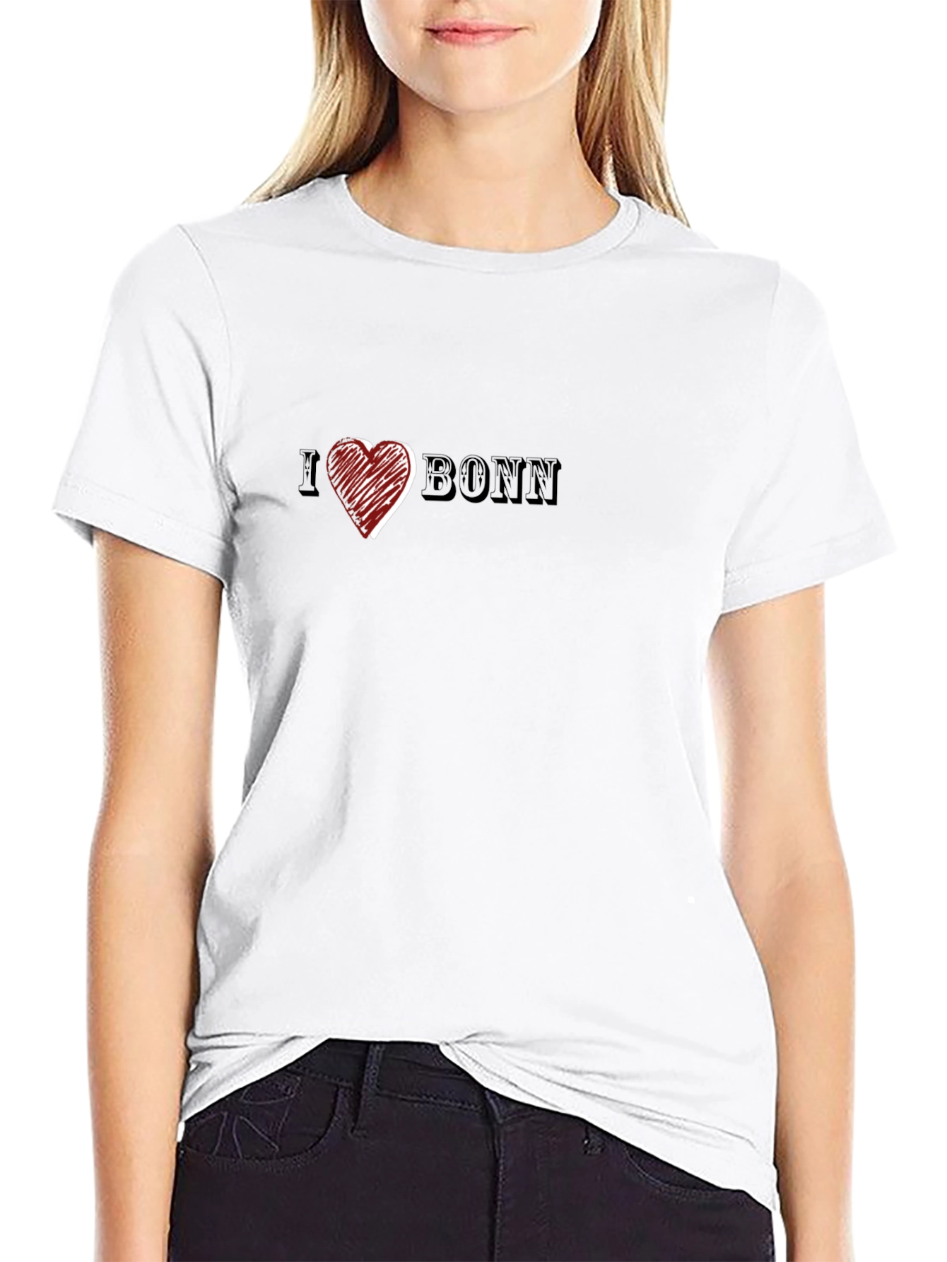 I Heart Bonn Black T-Shirt for Men