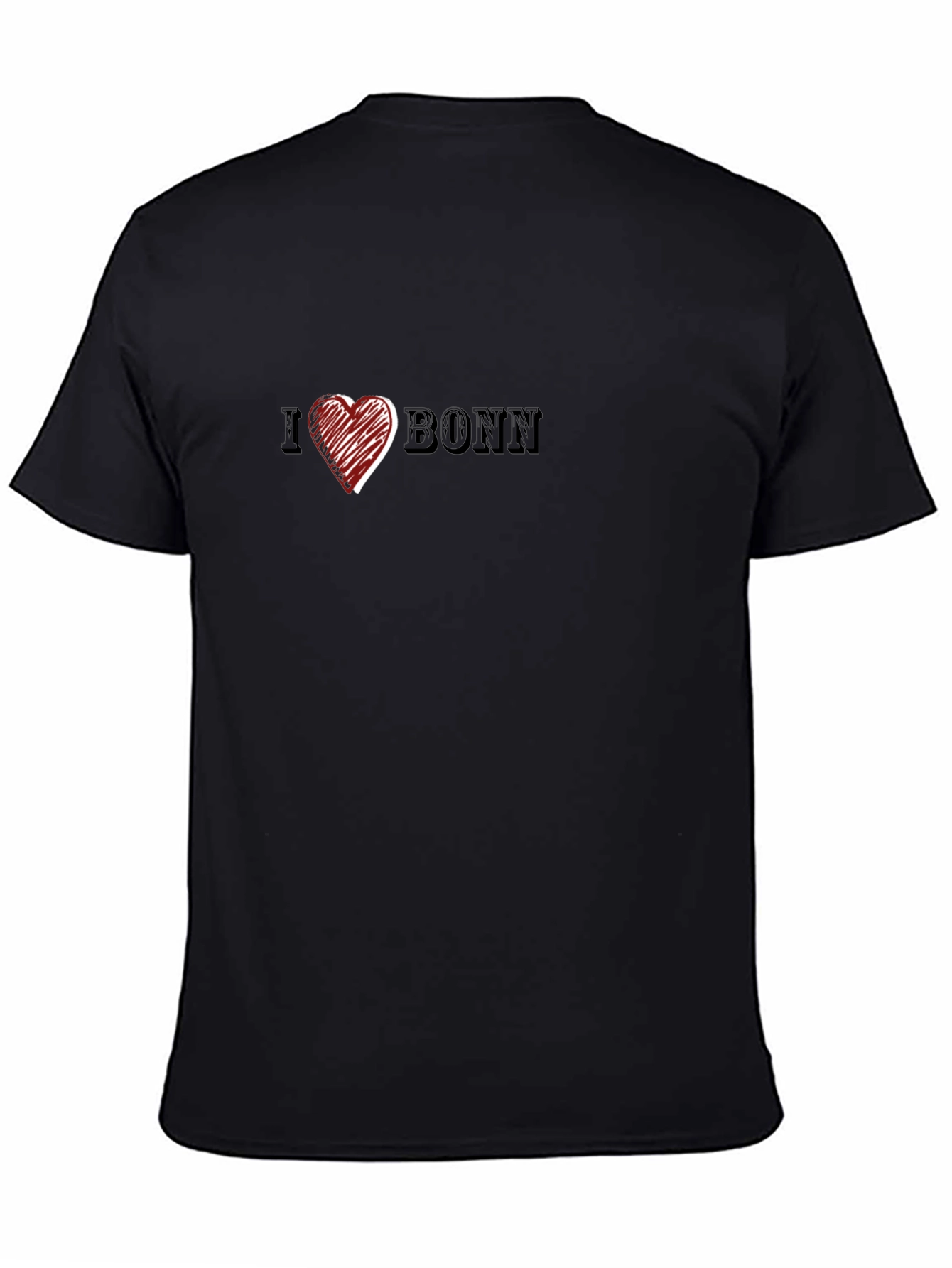 I Heart Bonn Black T-Shirt for Men