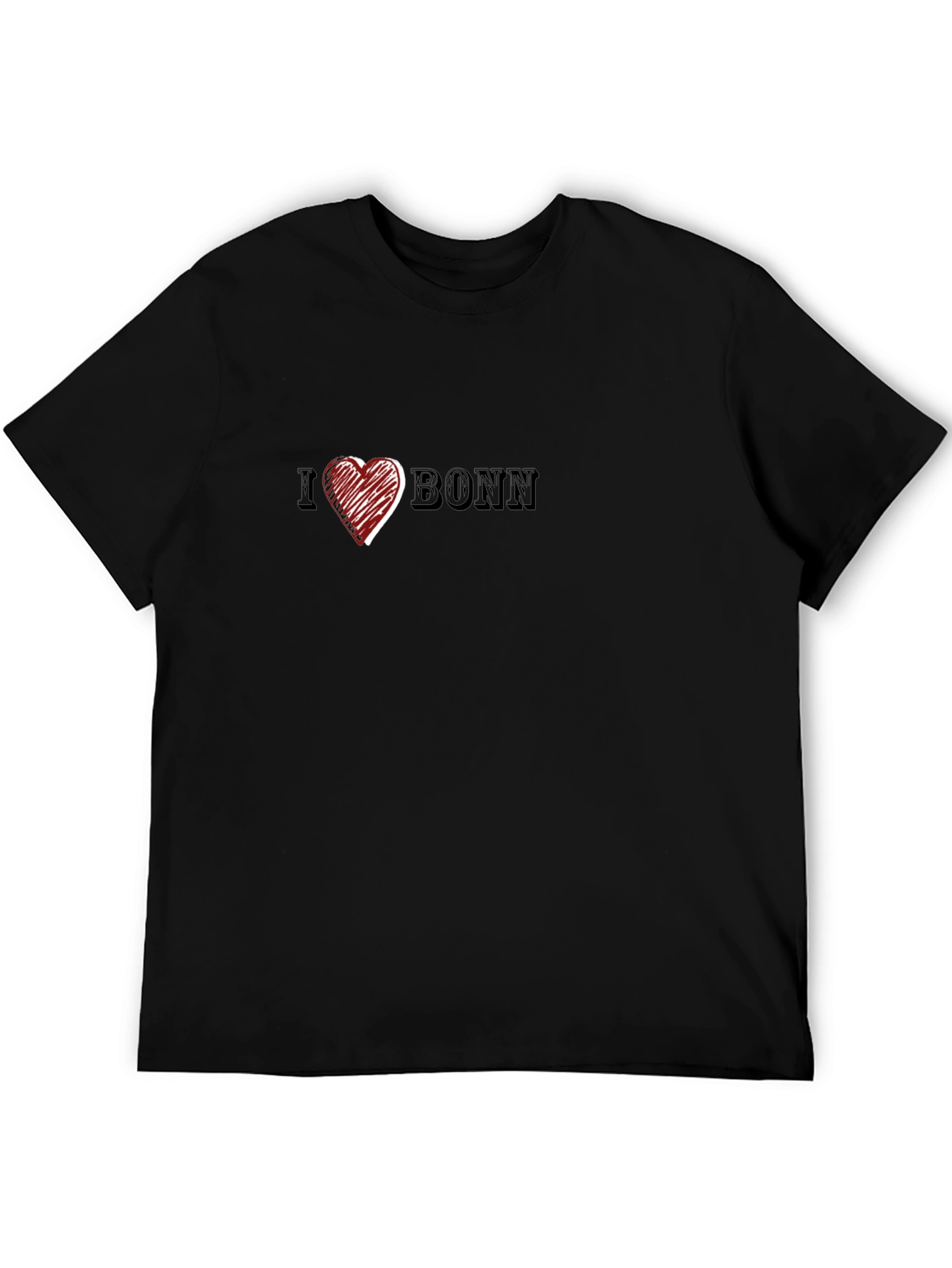 I Heart Bonn Black T-Shirt for Men