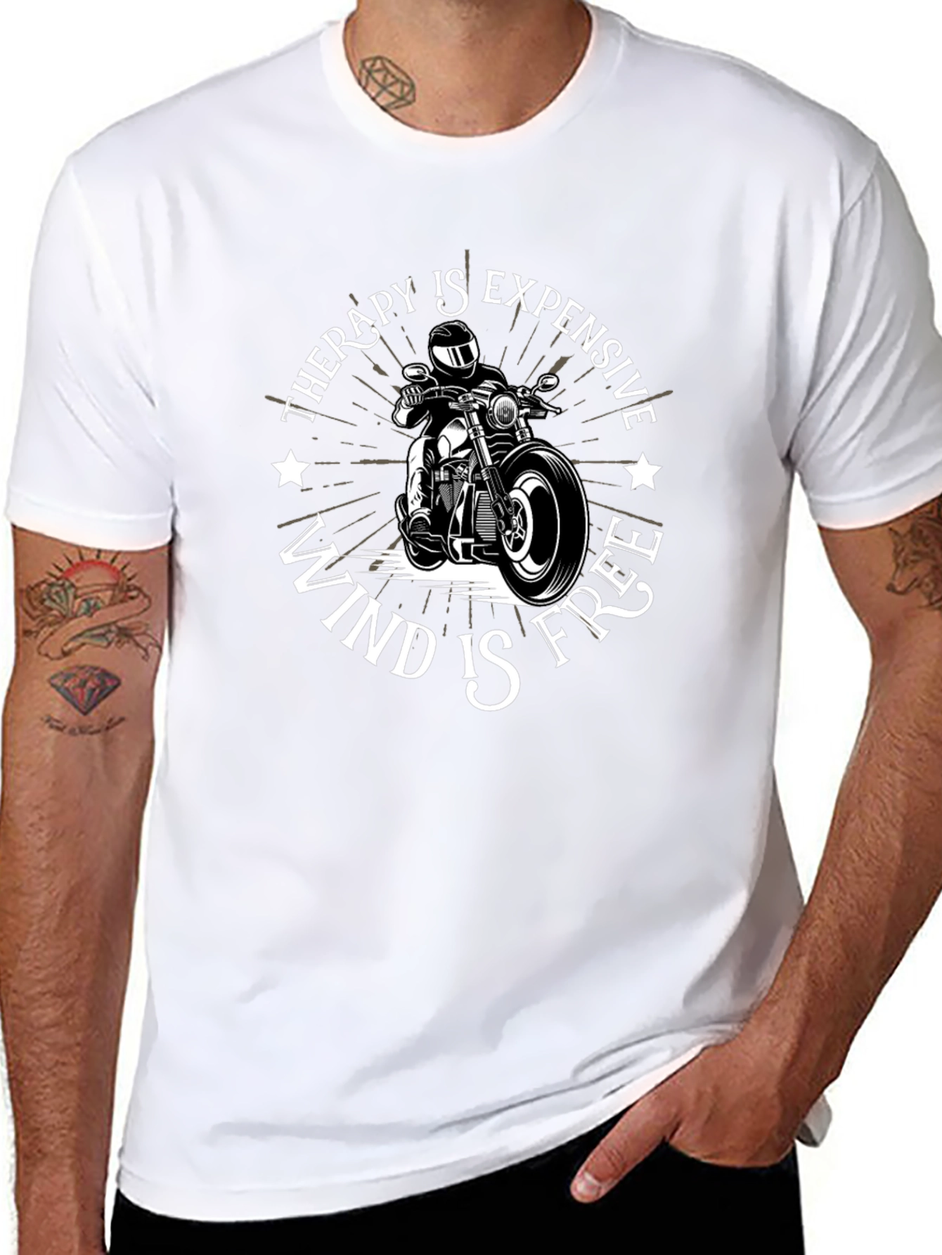 Therapy is Expensive Wind is Free Black T-Shirt