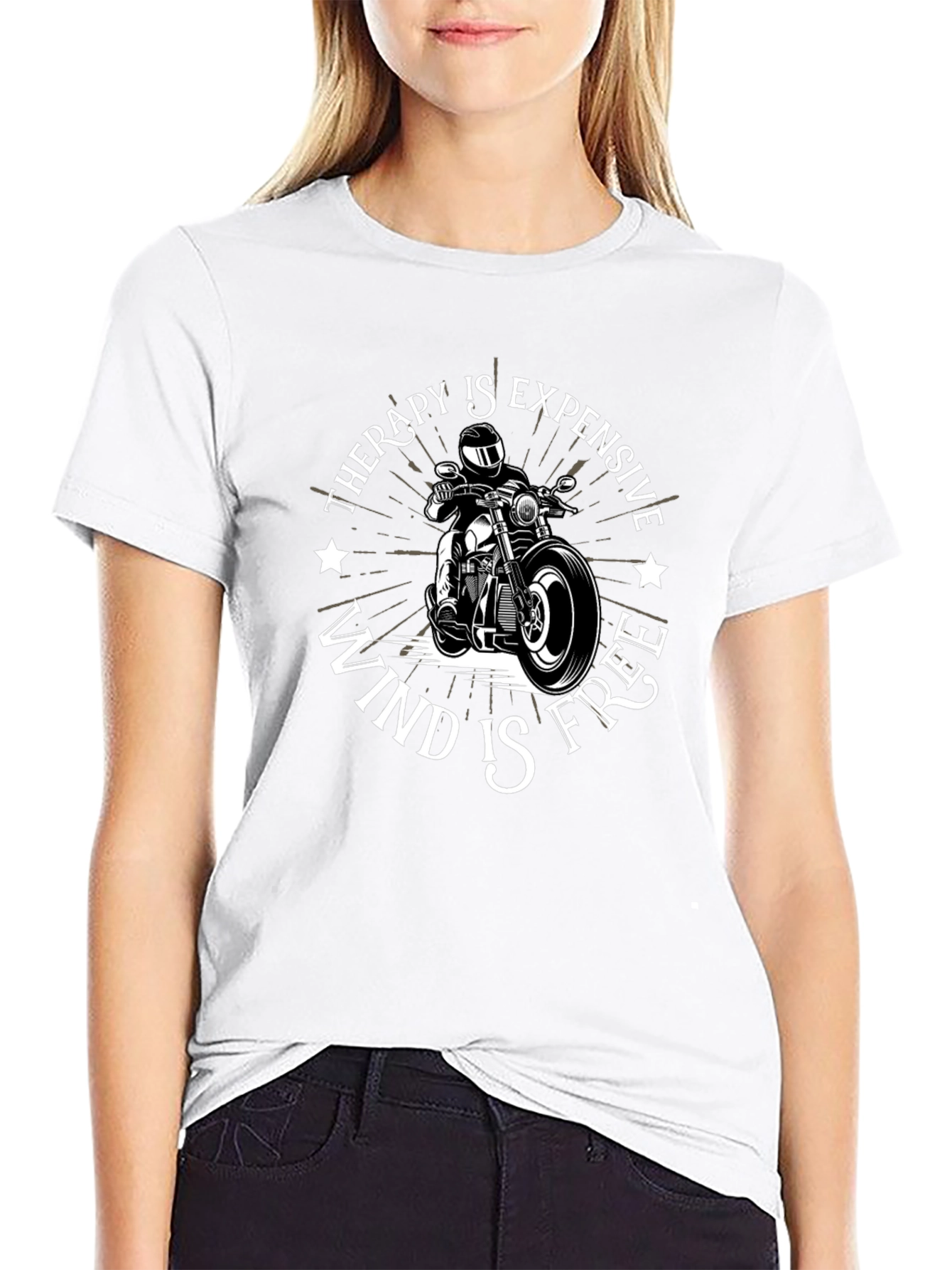 Therapy is Expensive Wind is Free Black T-Shirt